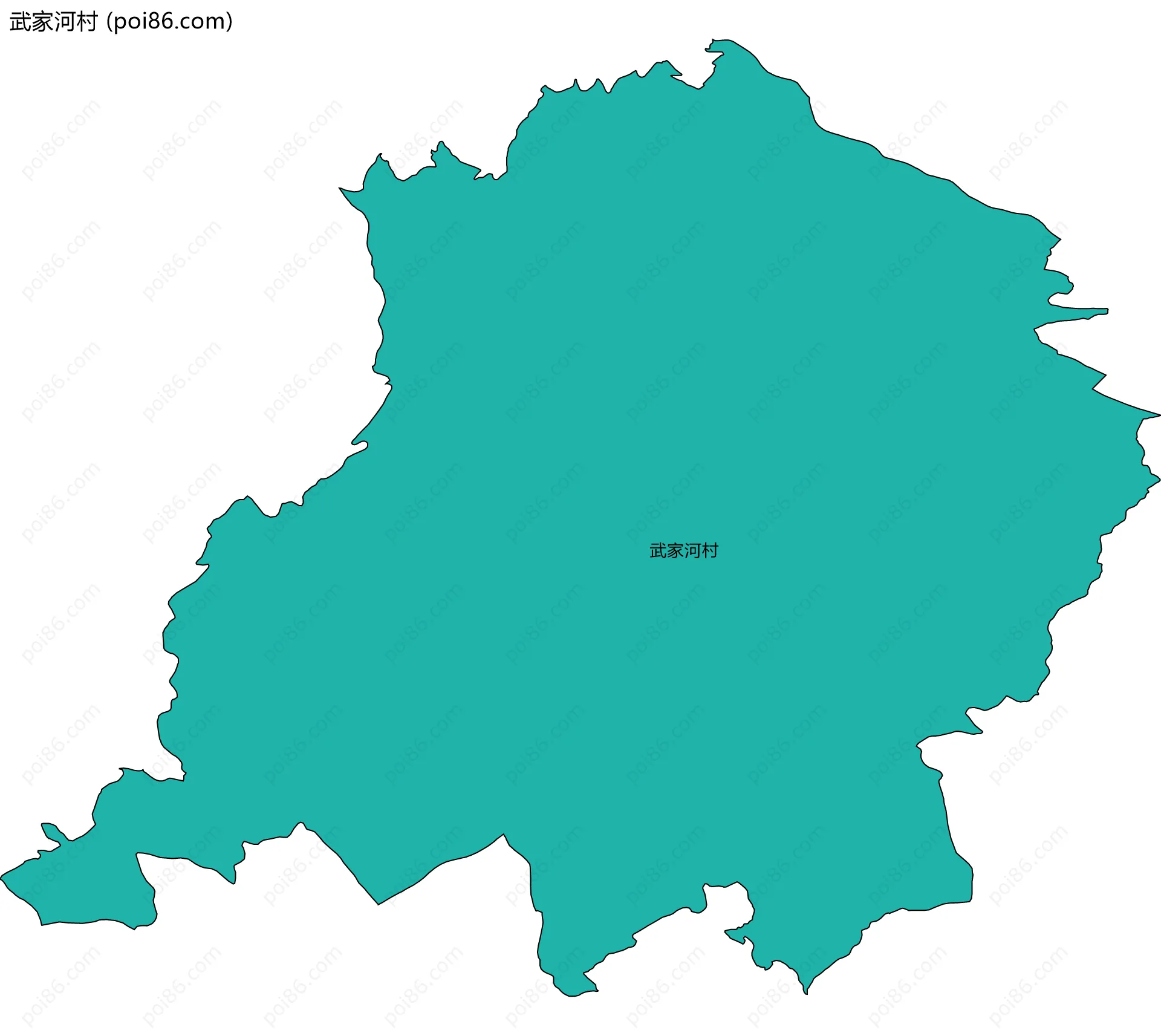 武家河村边界地图