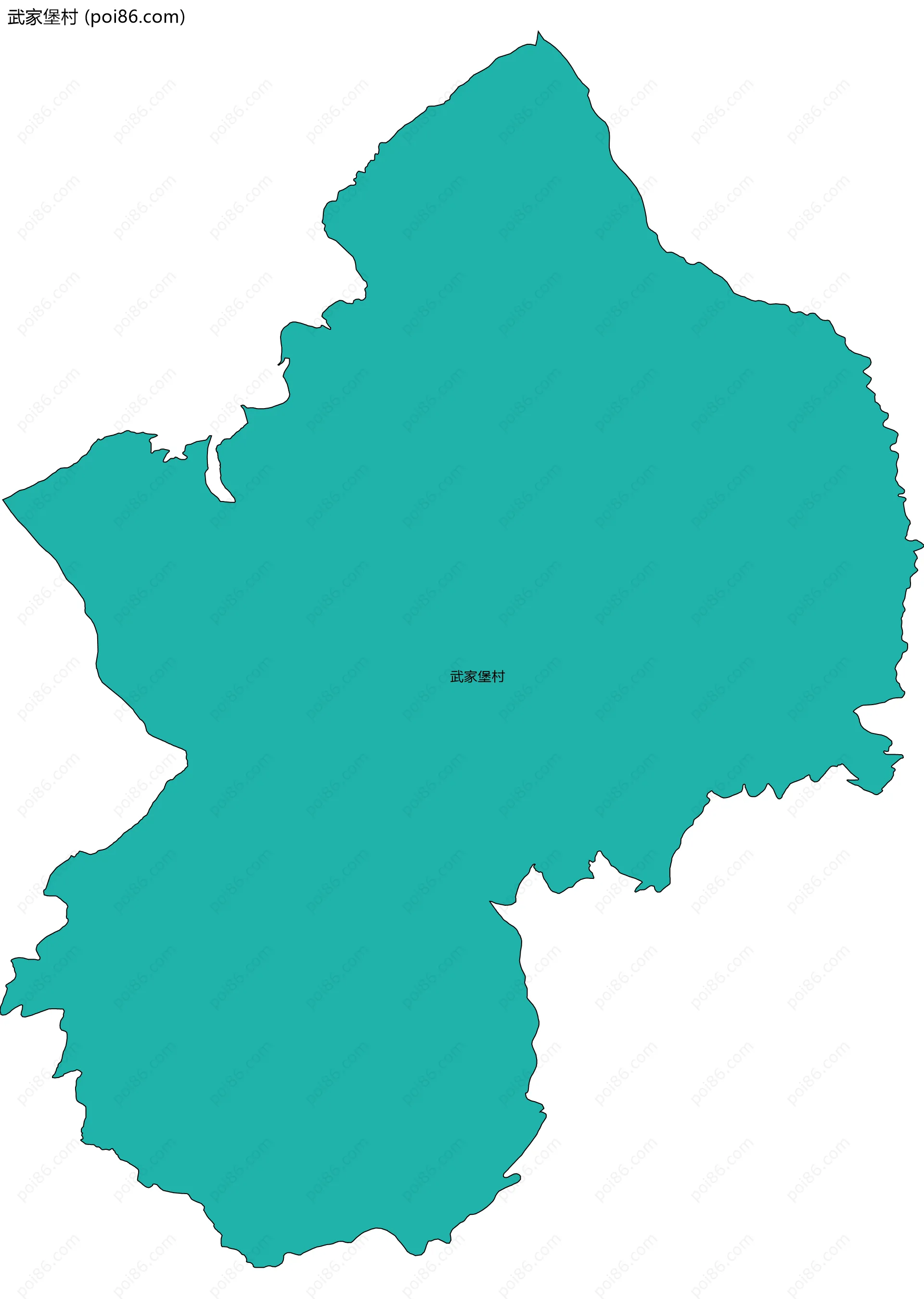 武家堡村边界地图