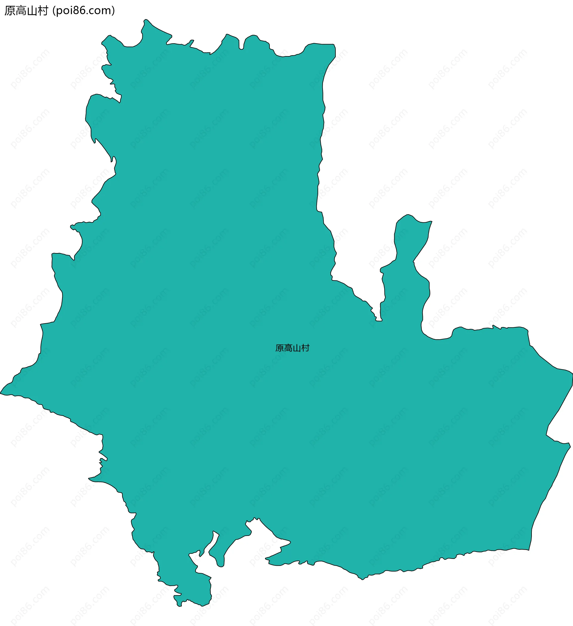 原高山村边界地图