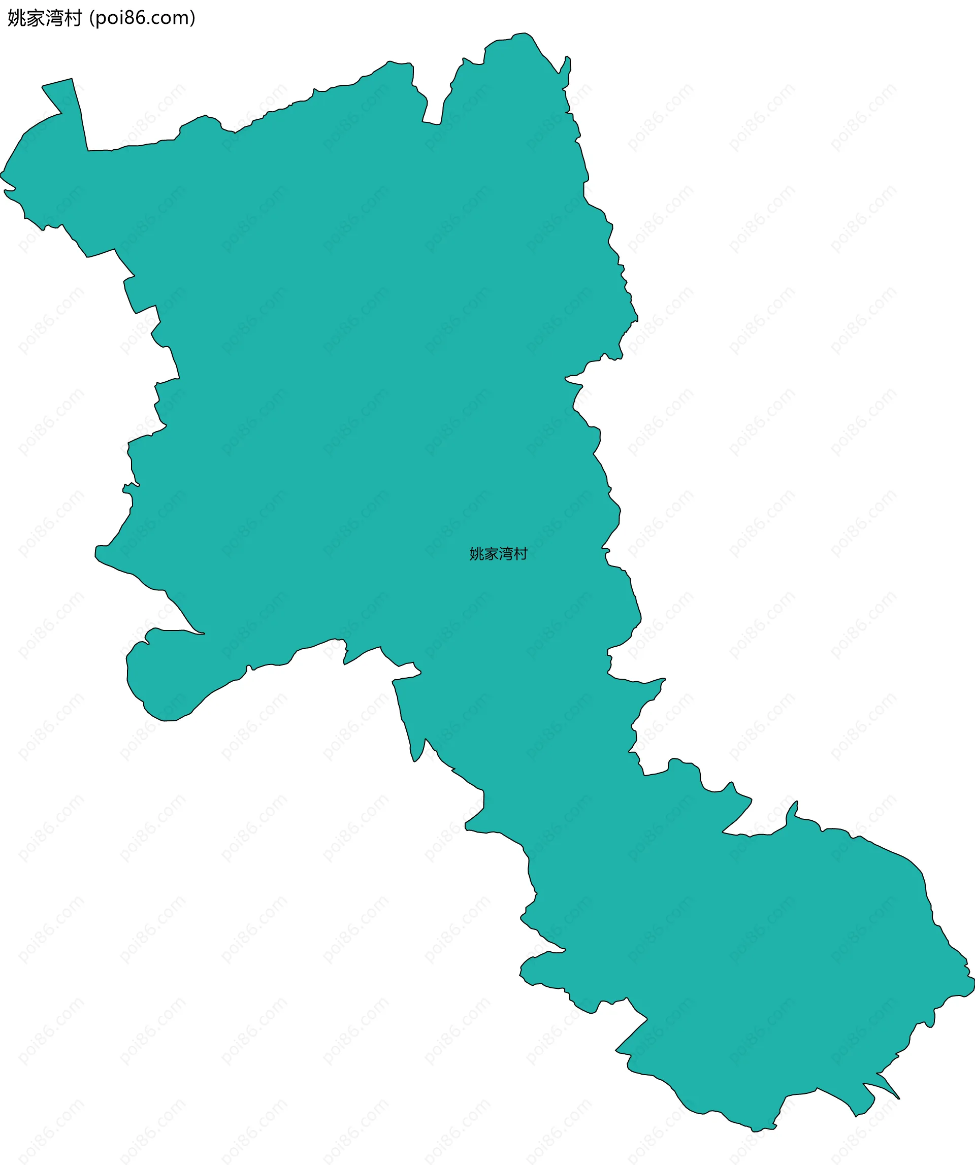 姚家湾村边界地图