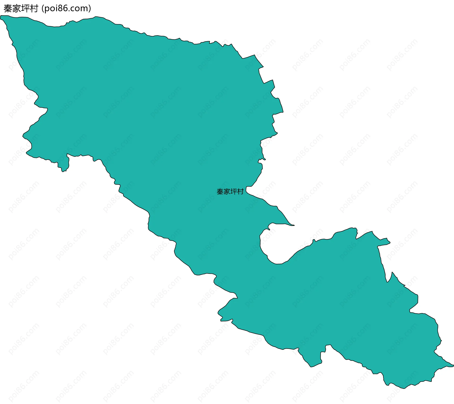 秦家坪村边界地图