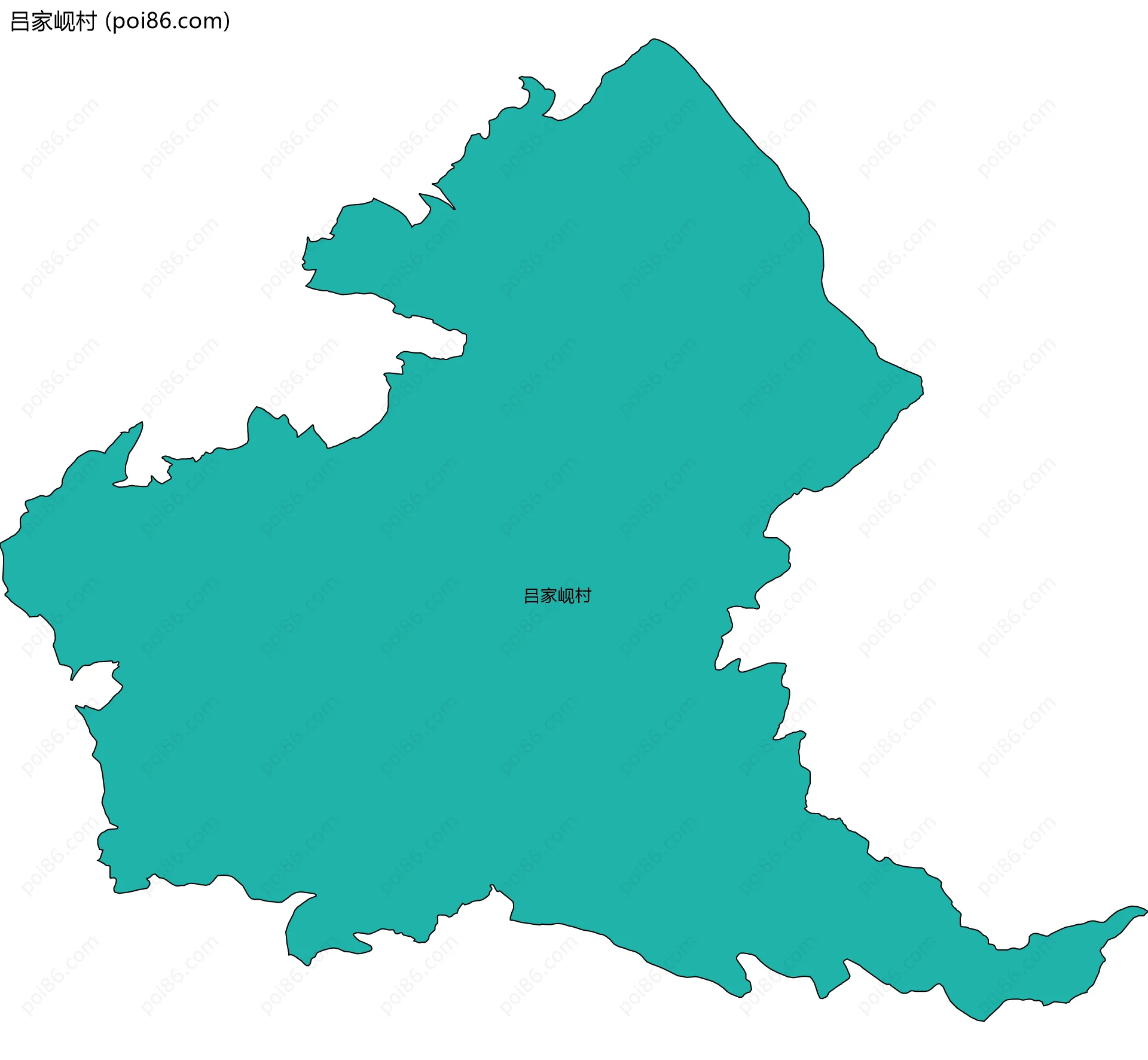 吕家岘村边界地图