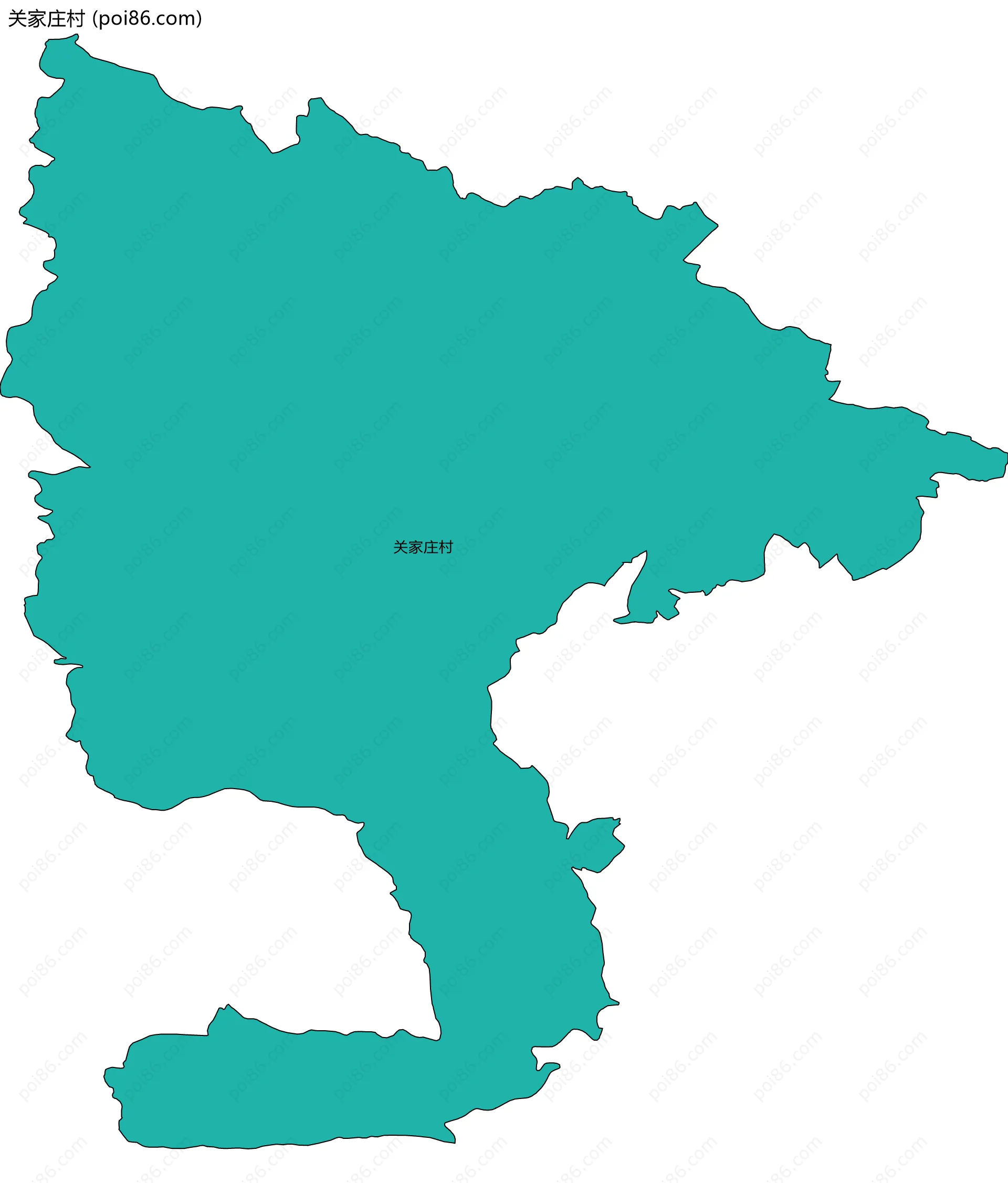 关家庄村边界地图