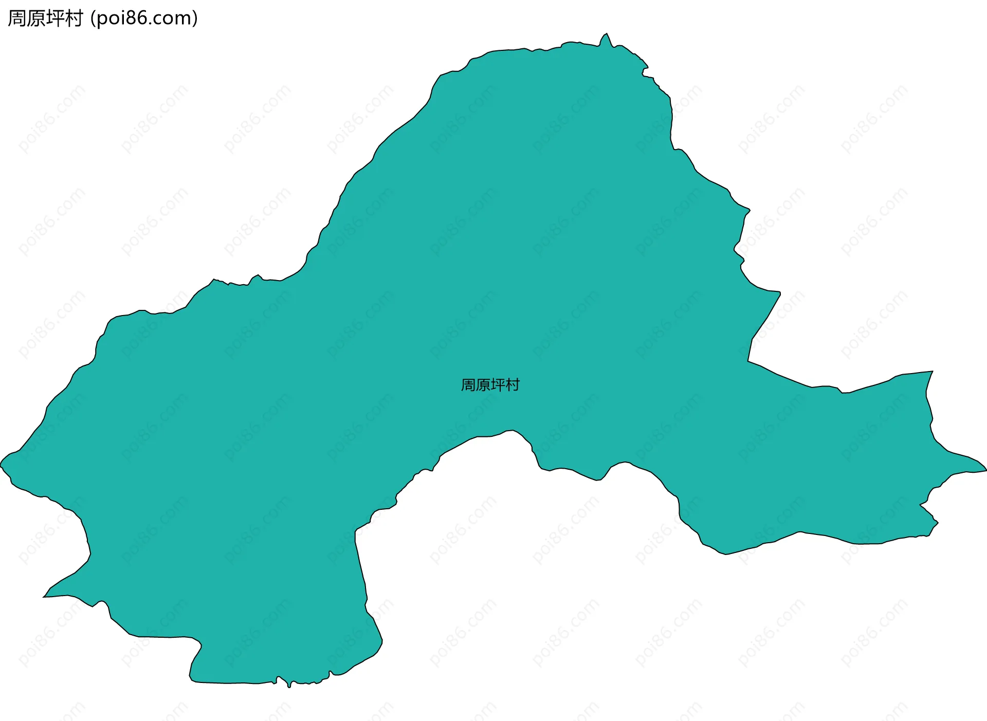 周原坪村边界地图