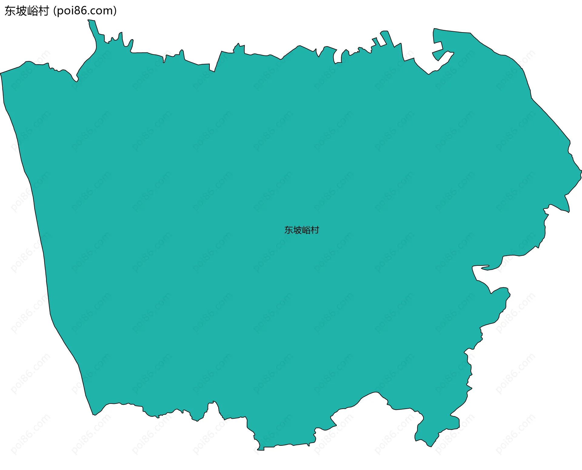 东坡峪村边界地图