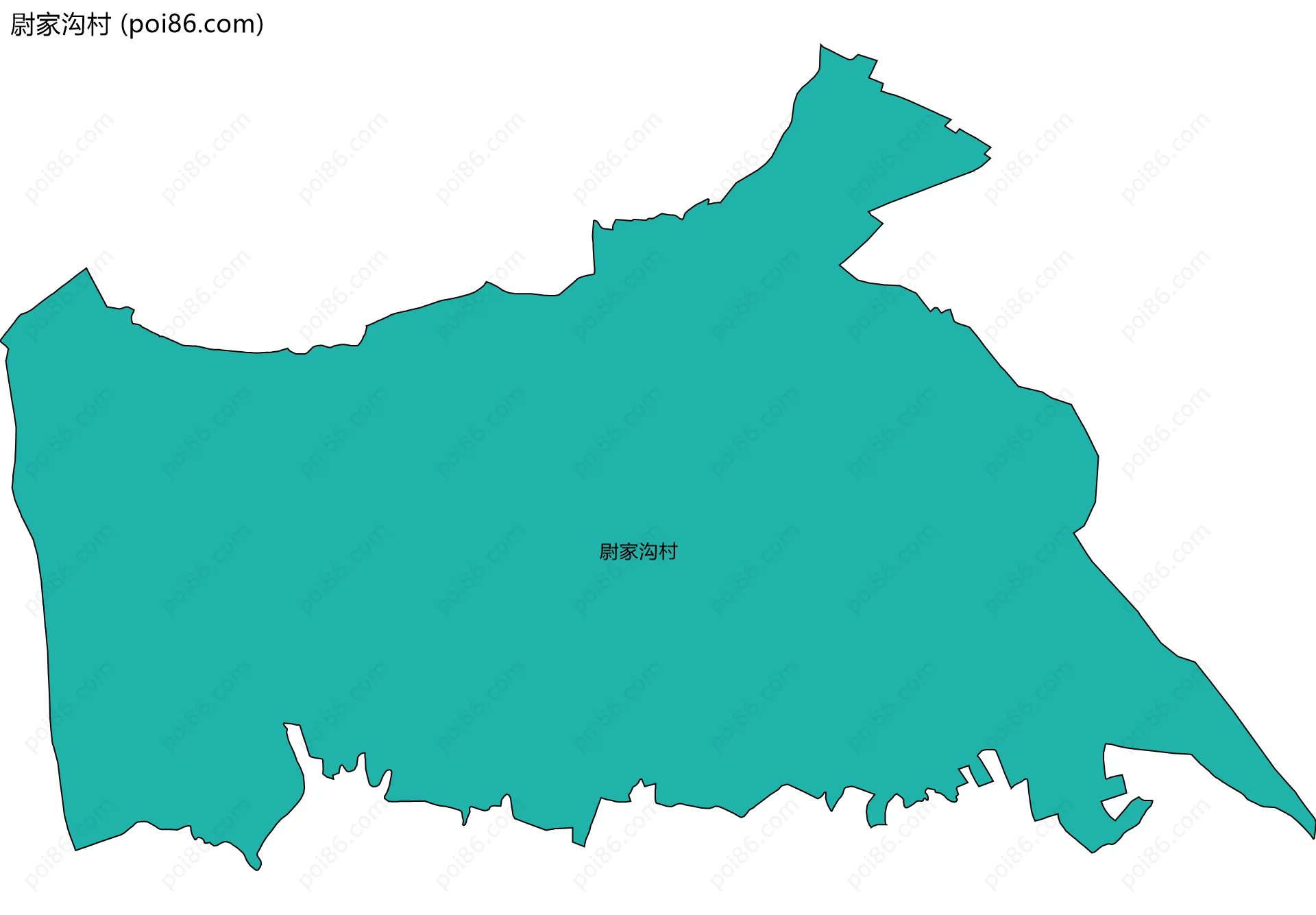 尉家沟村边界地图