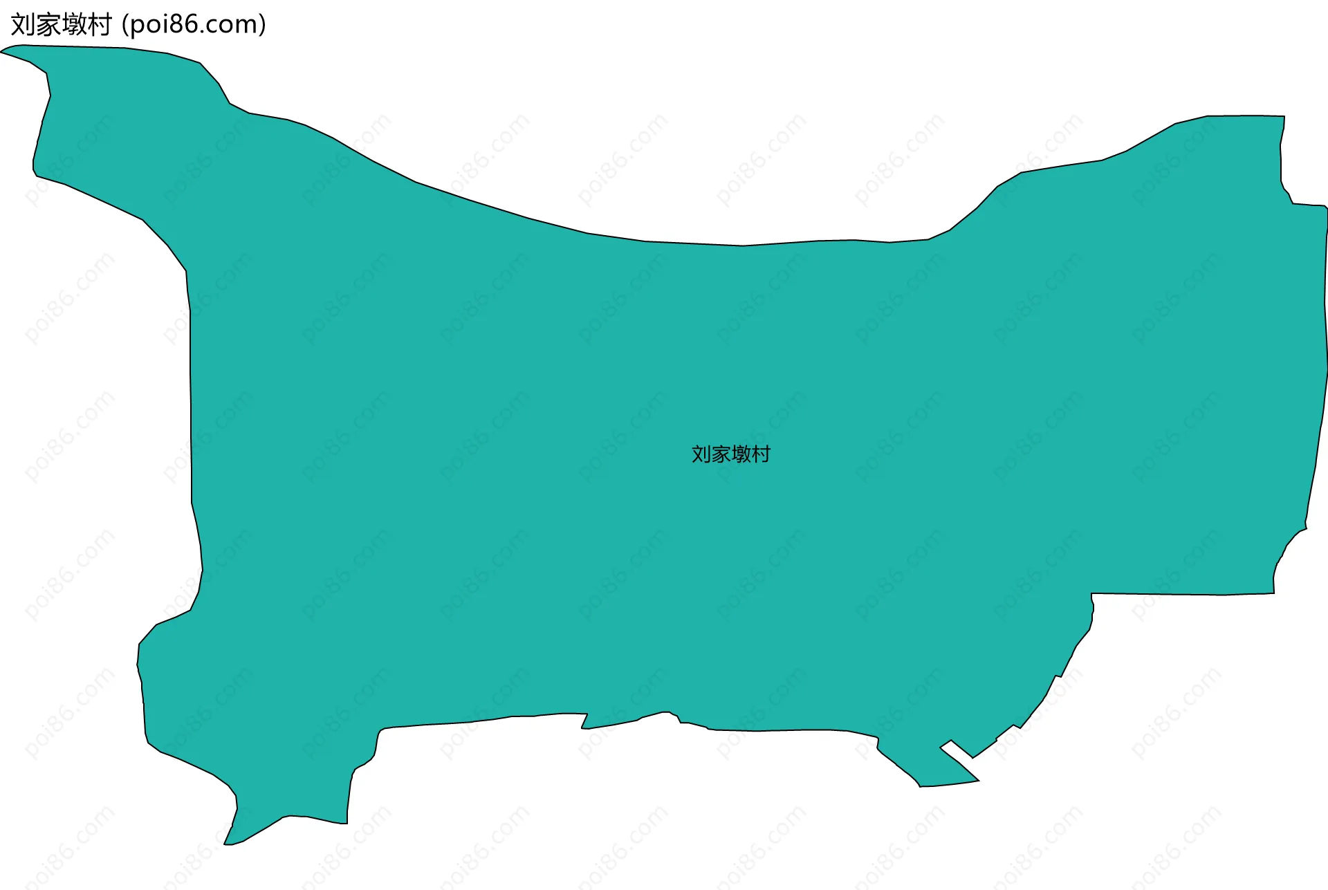 刘家墩村边界地图