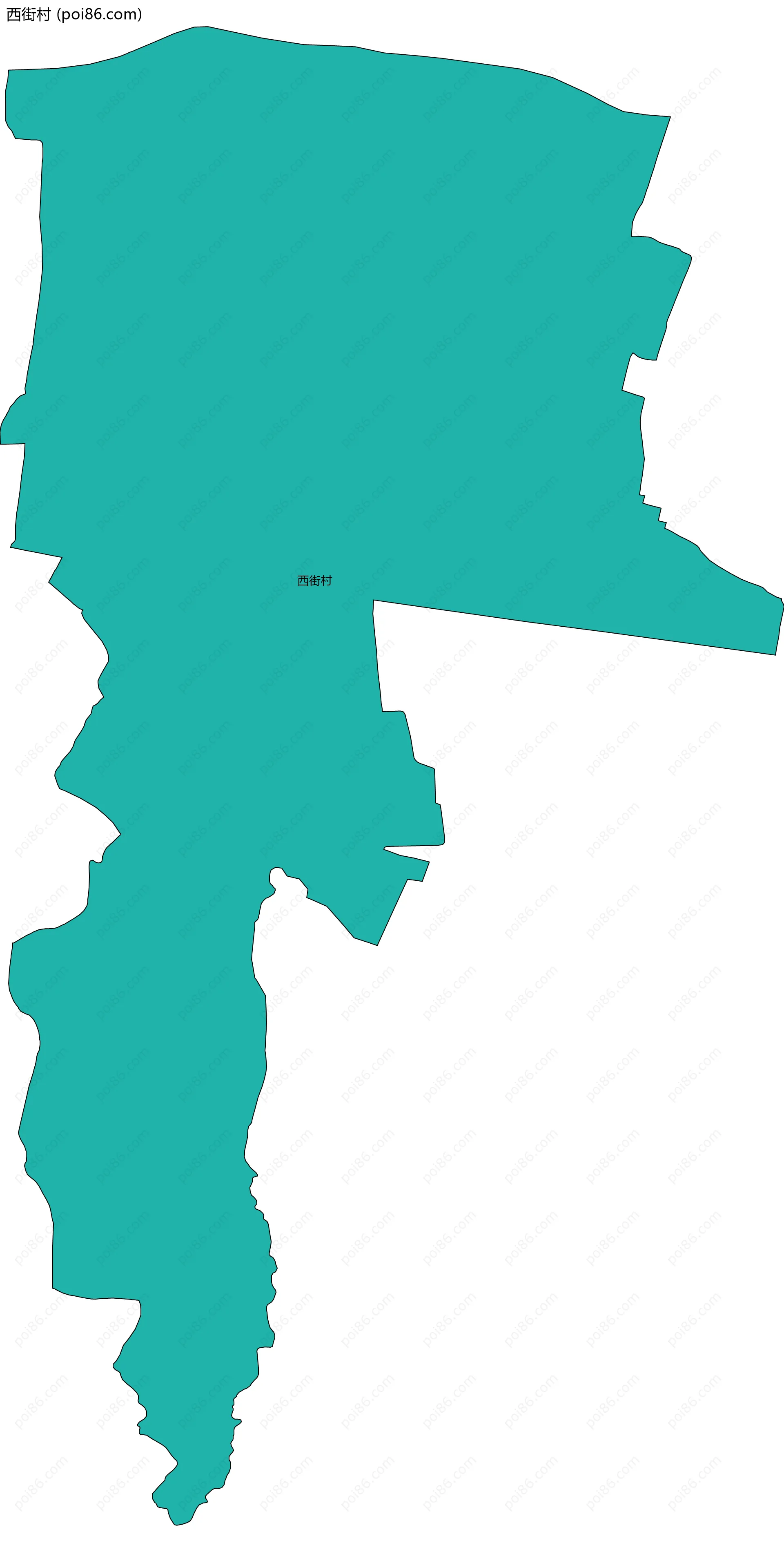 西街村边界地图
