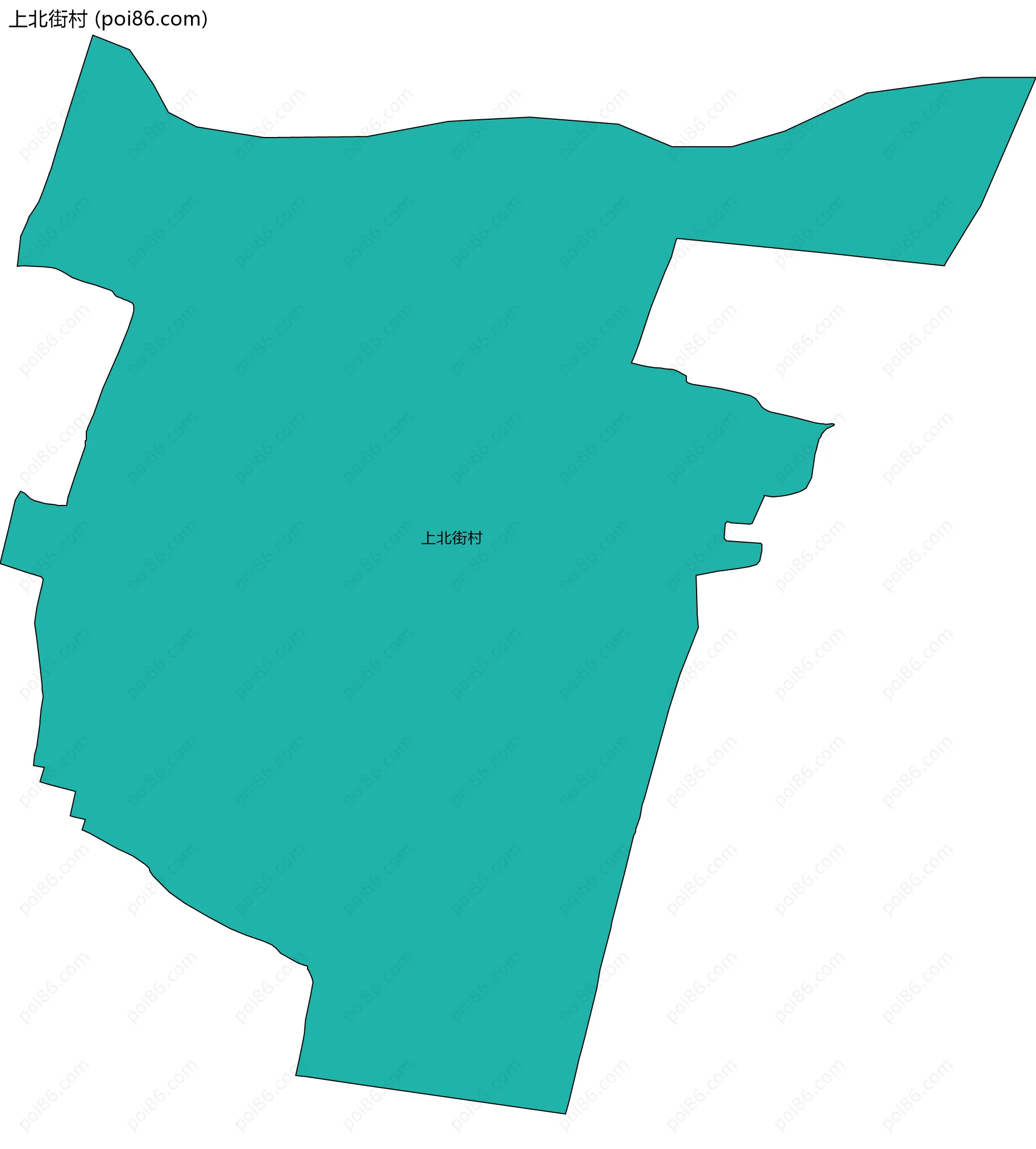 上北街村边界地图