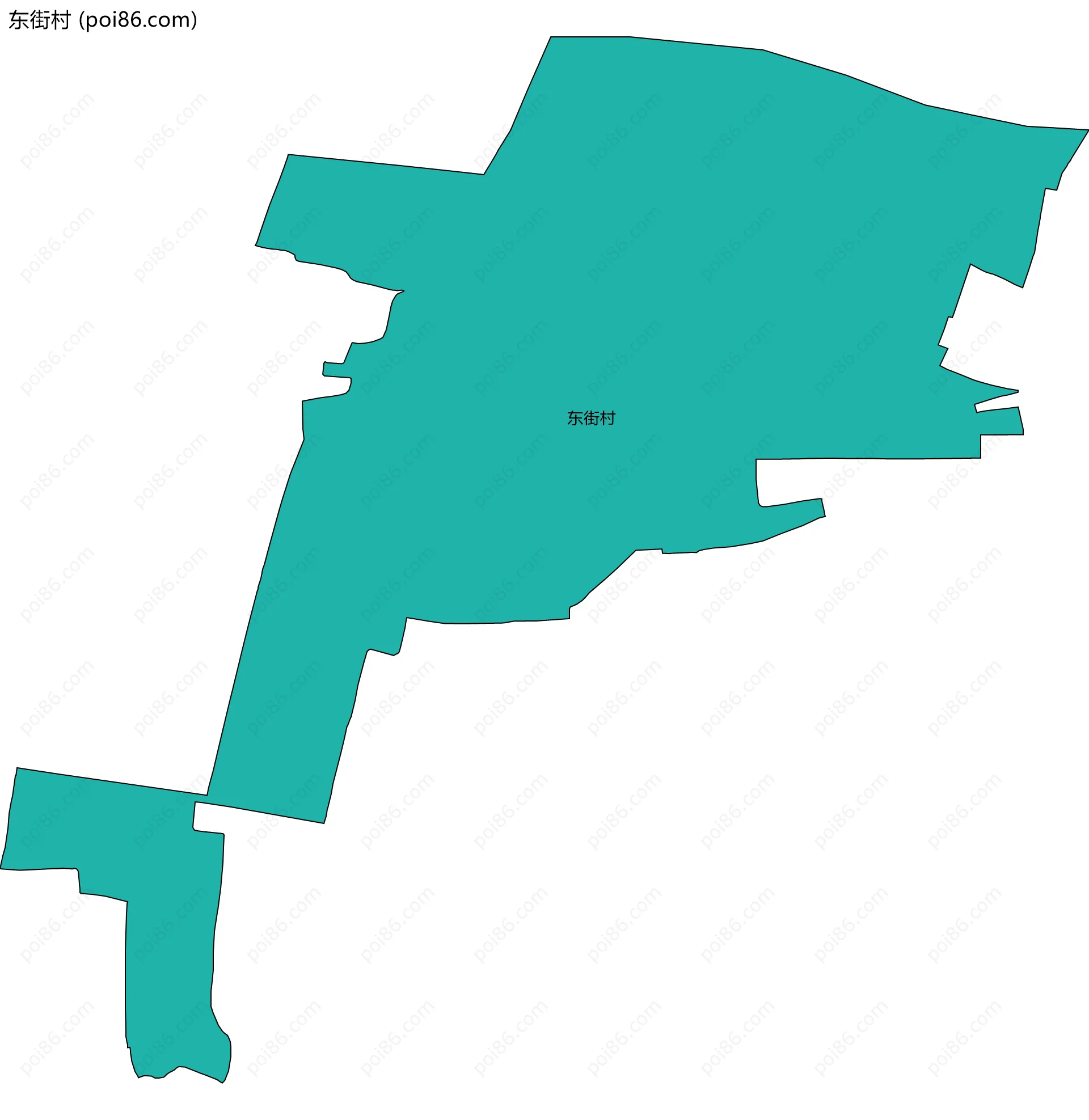 东街村边界地图