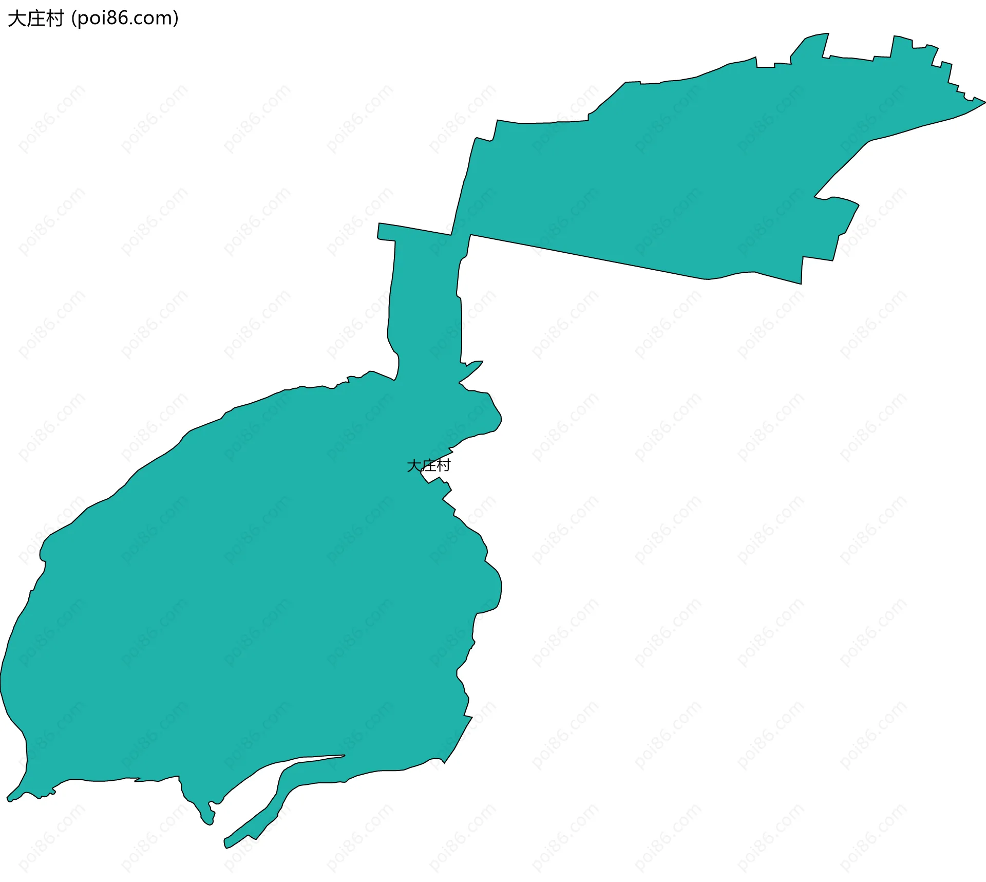大庄村边界地图