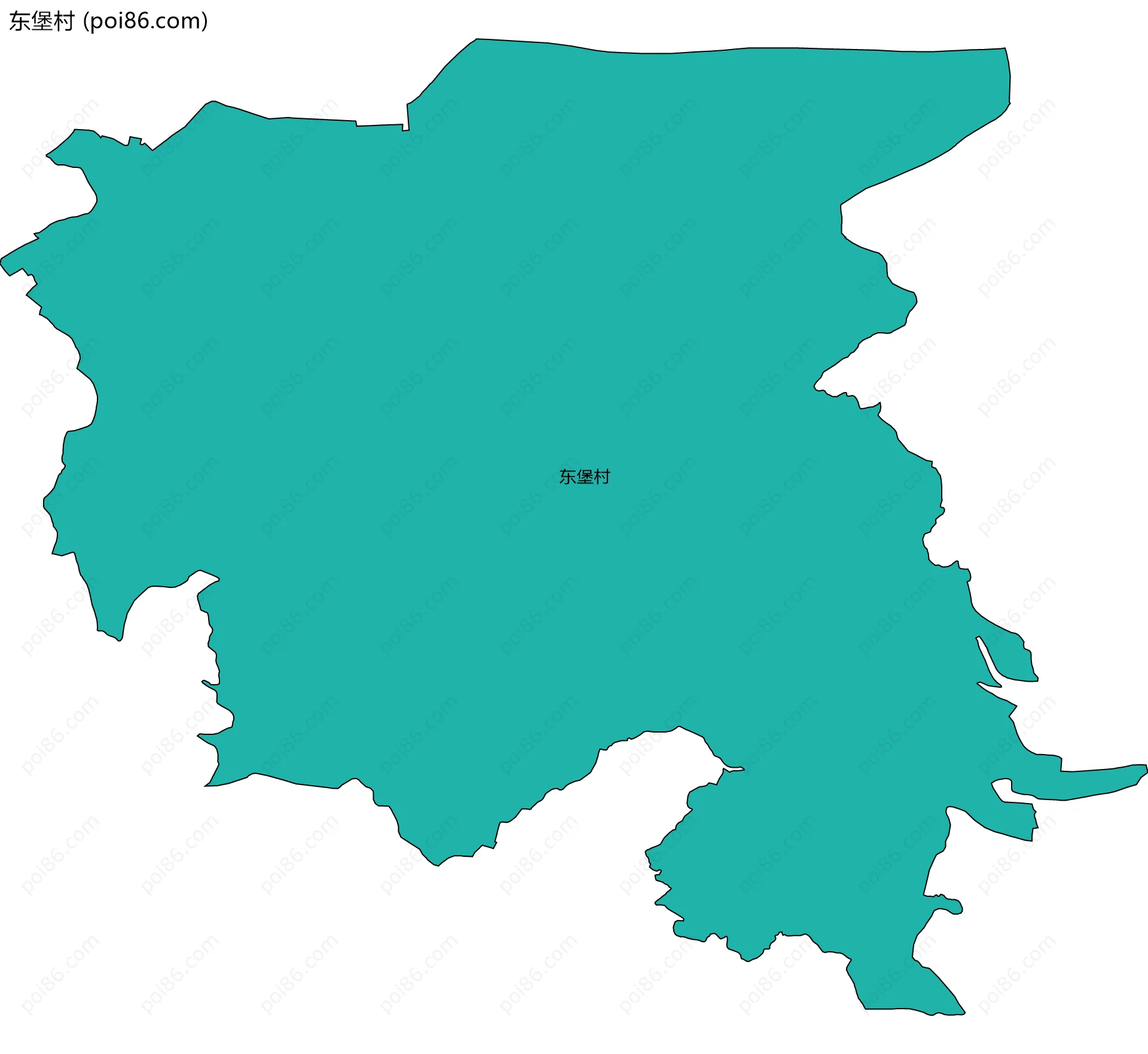 东堡村边界地图