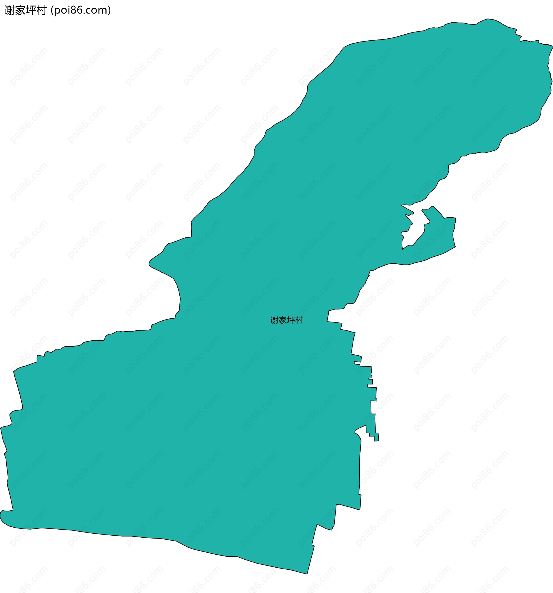谢家坪村边界地图