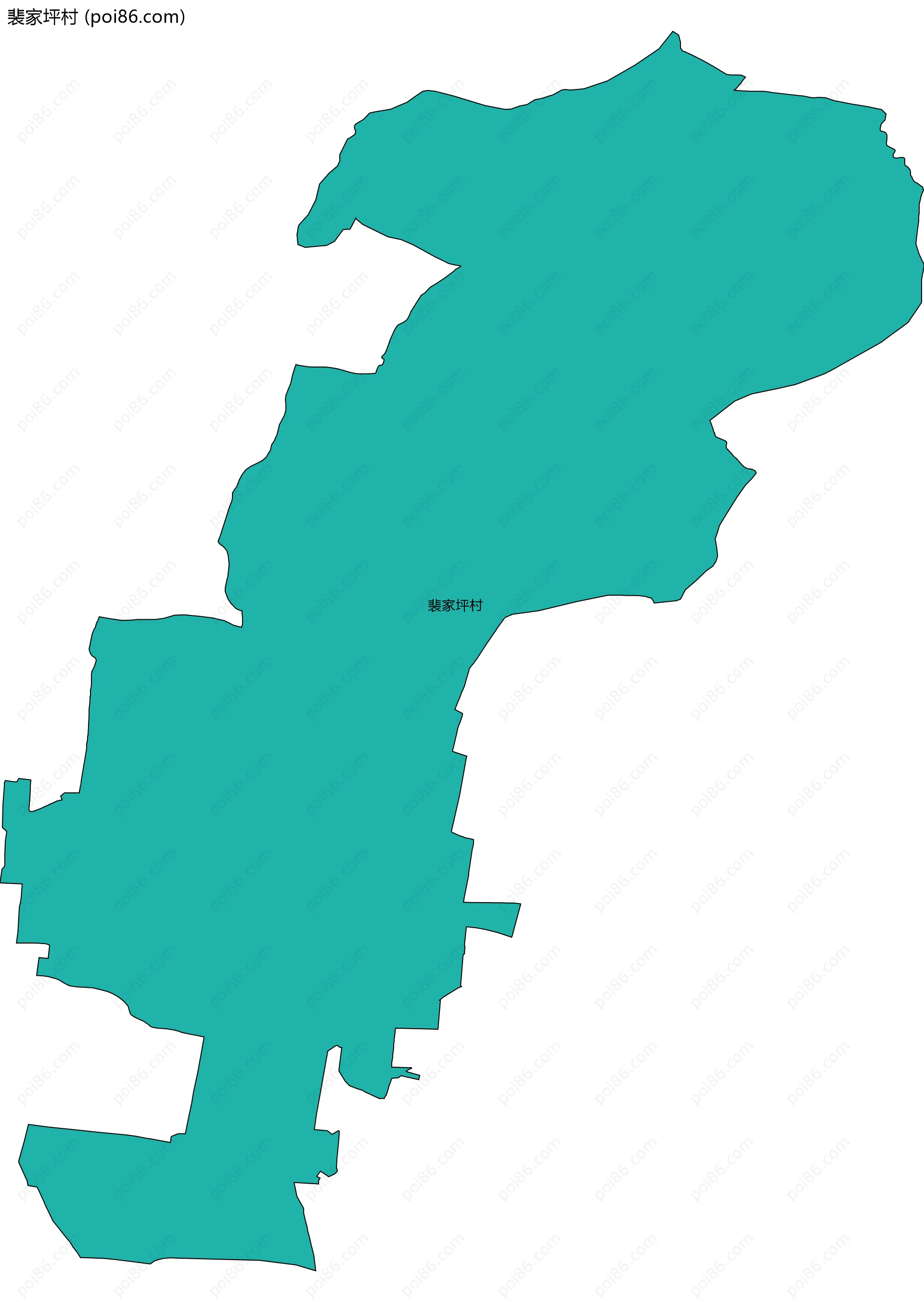 裴家坪村边界地图