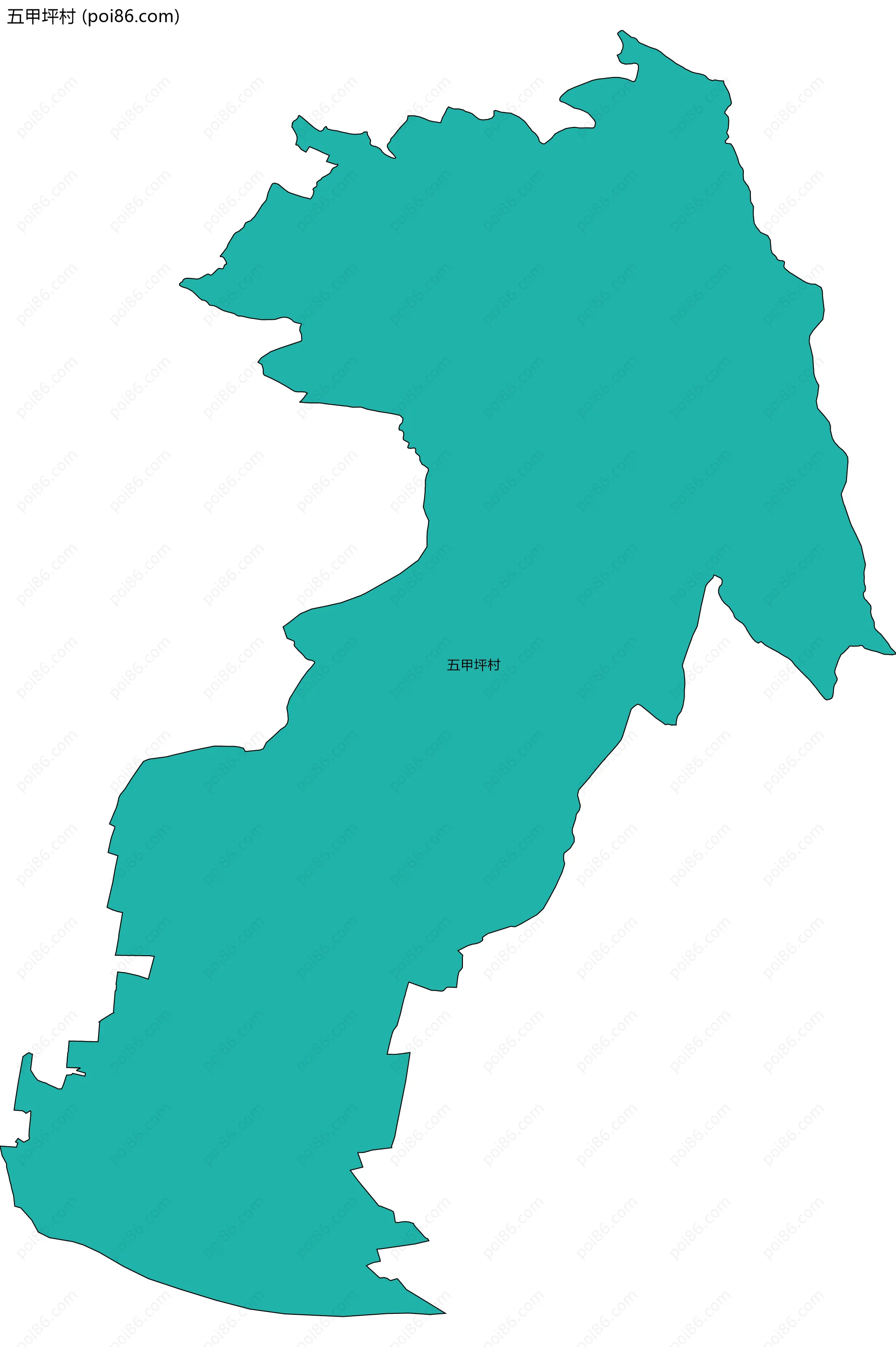 五甲坪村边界地图