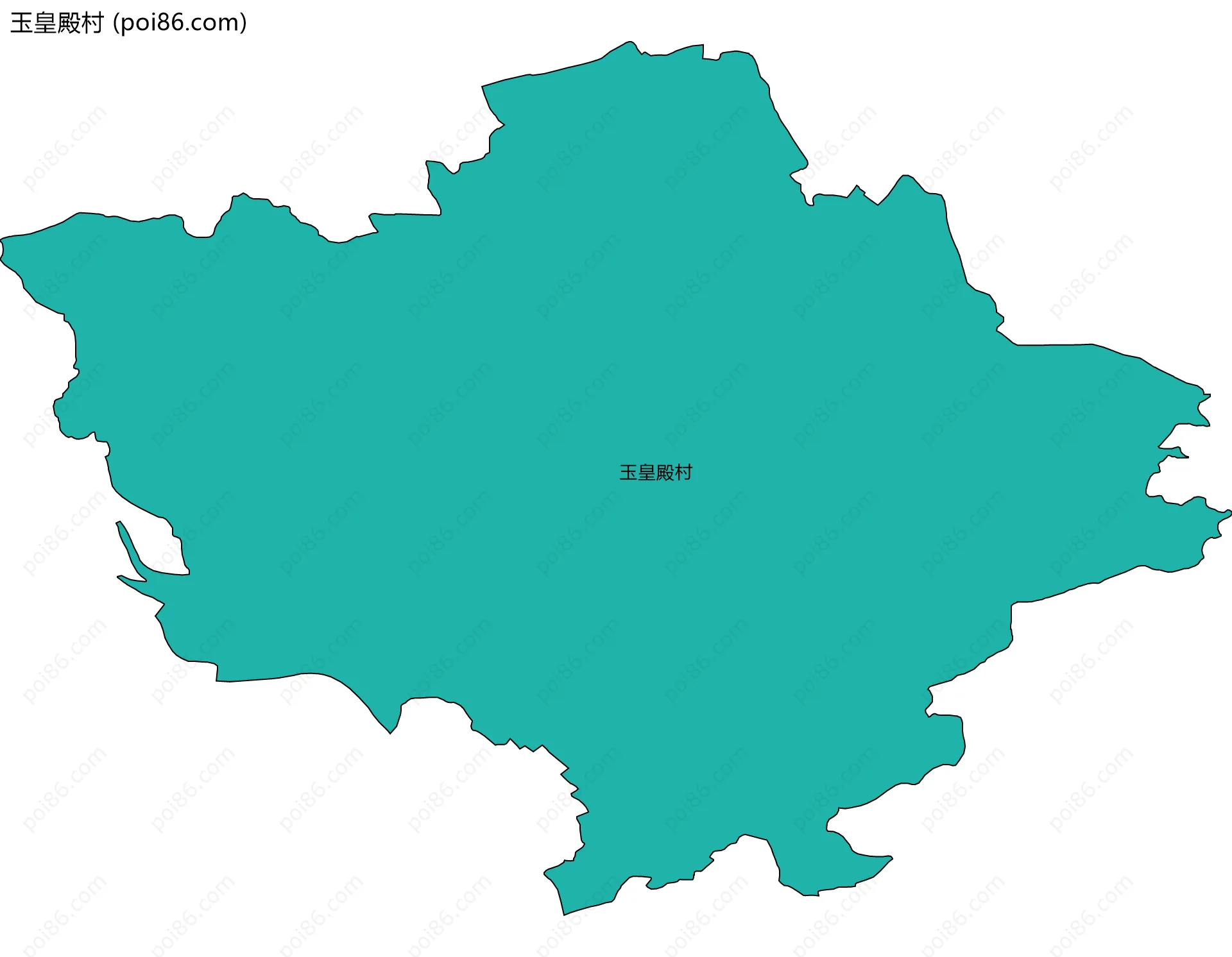 玉皇殿村边界地图