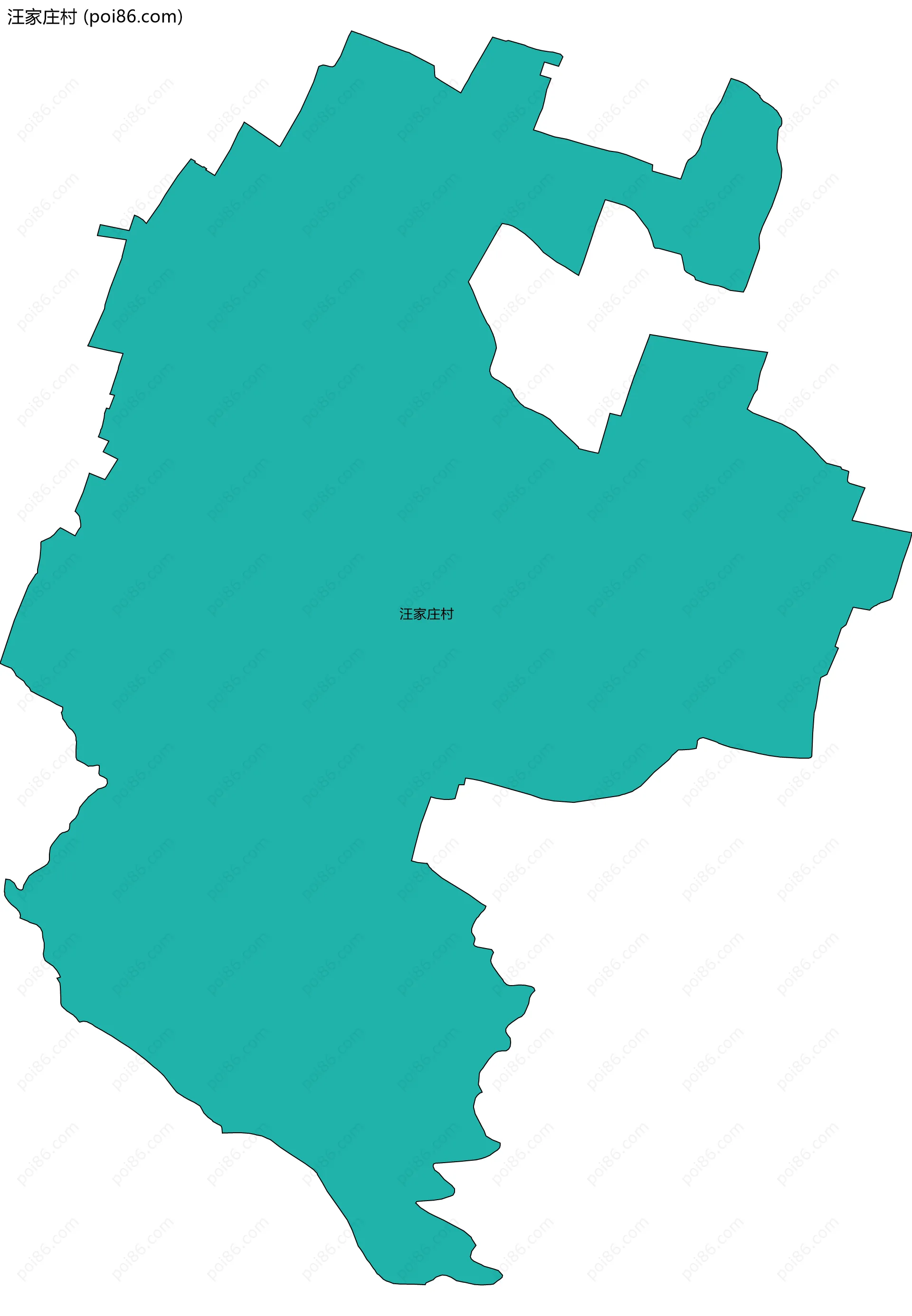 汪家庄村边界地图