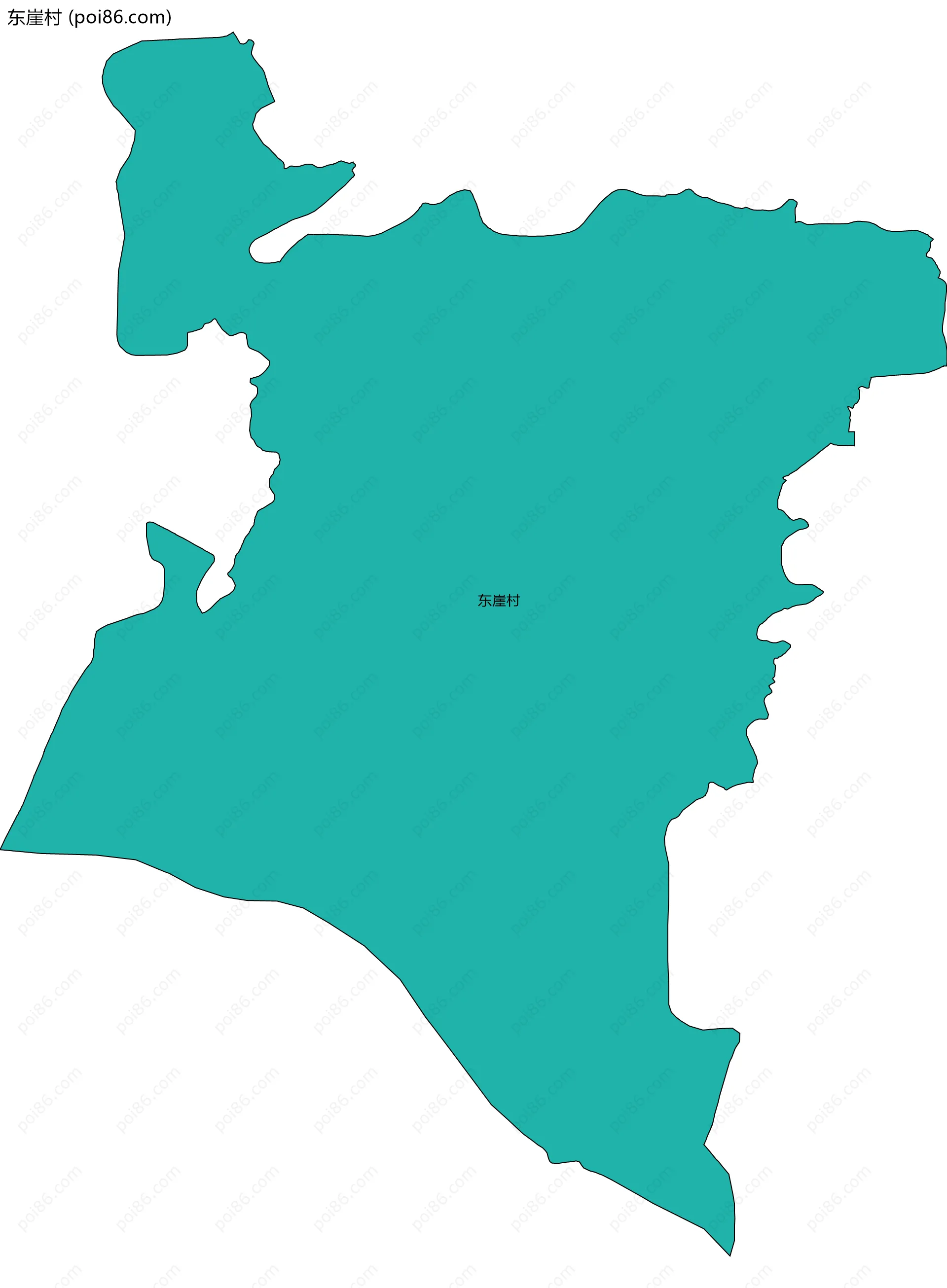 东崖村边界地图
