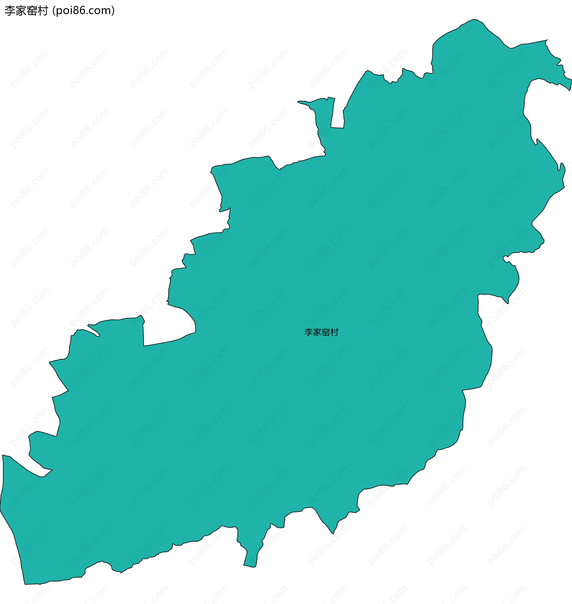 李家窑村边界地图