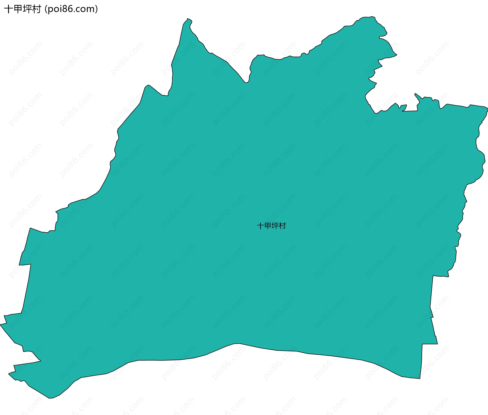 十甲坪村边界地图