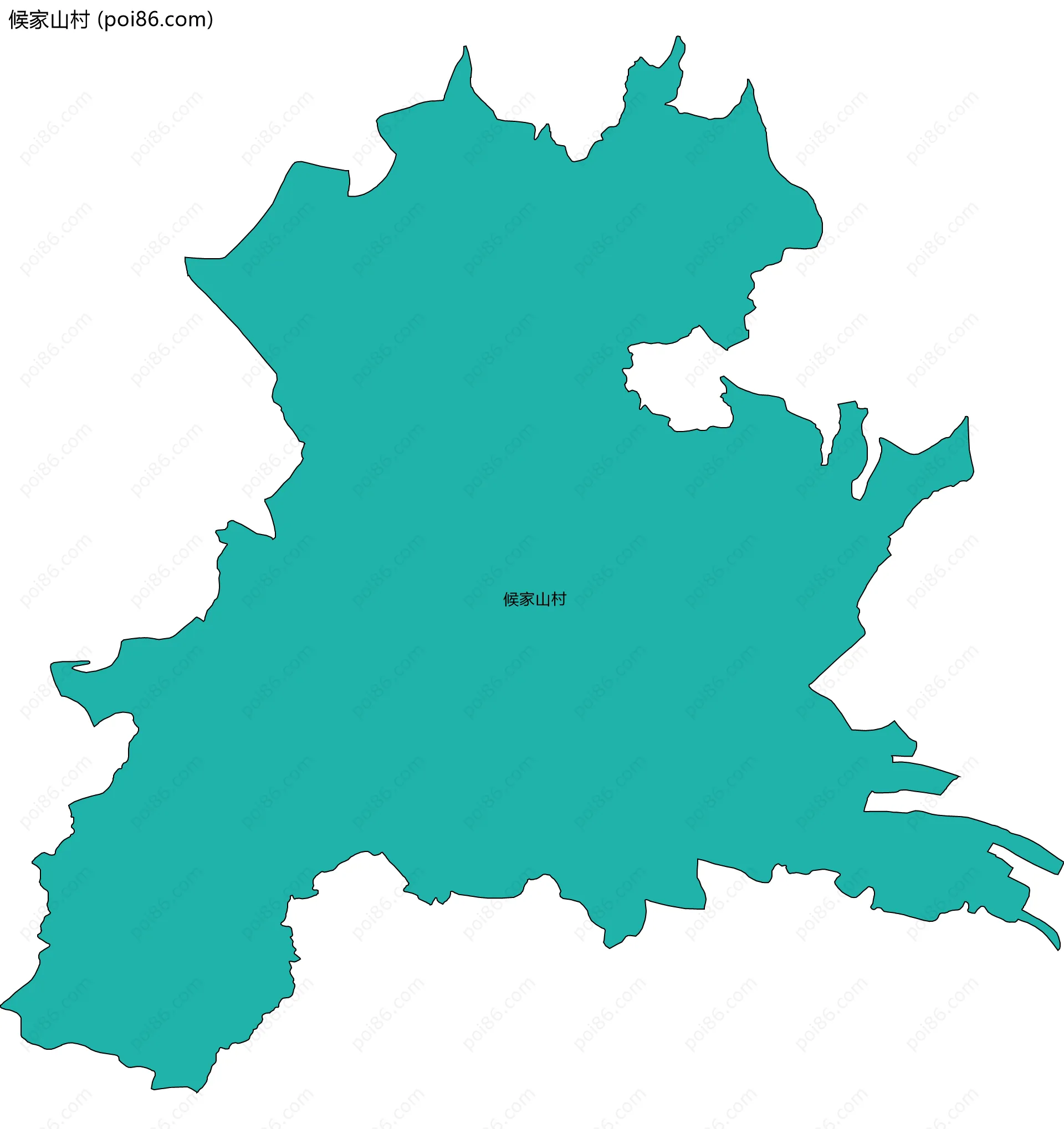 候家山村边界地图