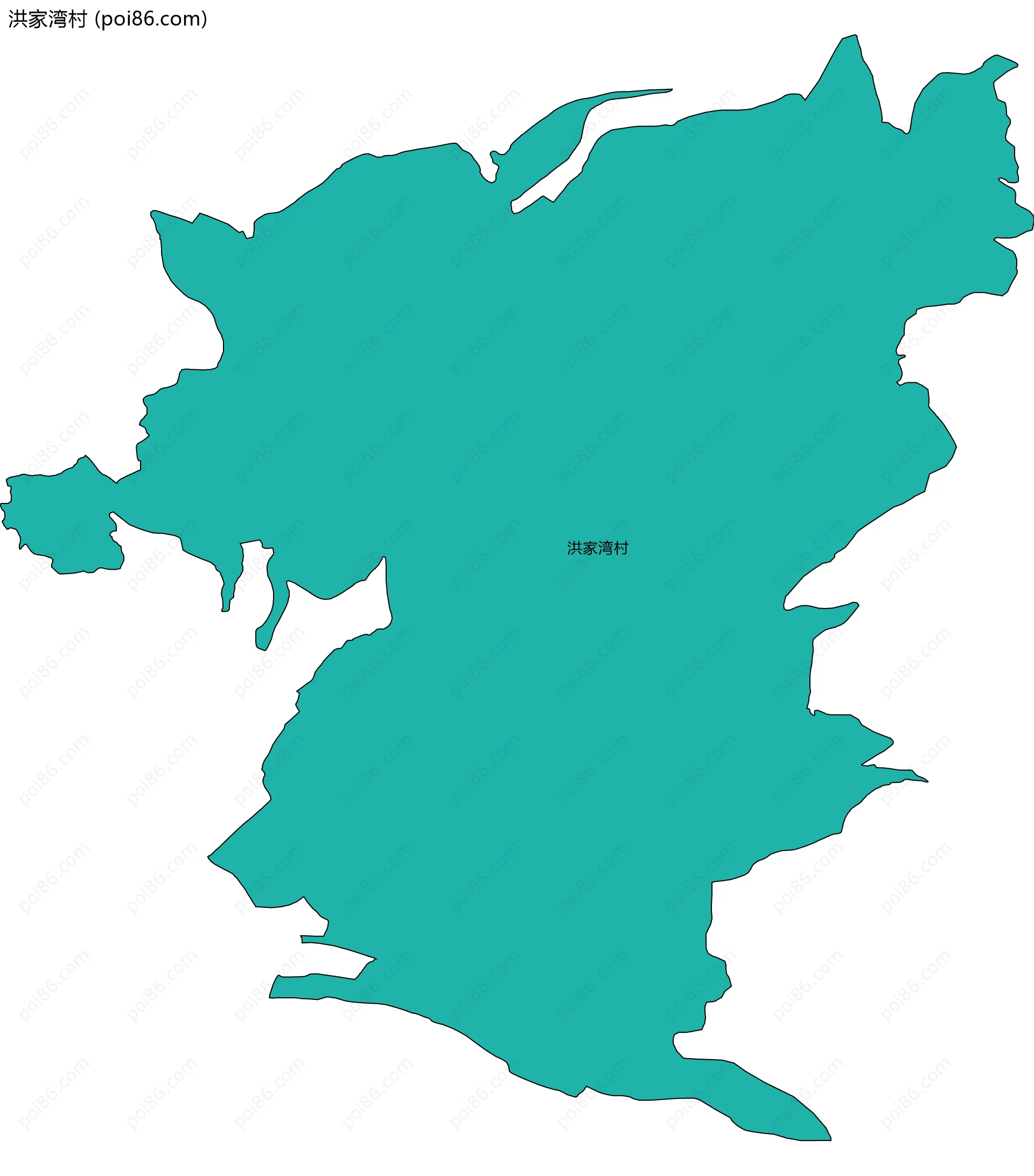 洪家湾村边界地图