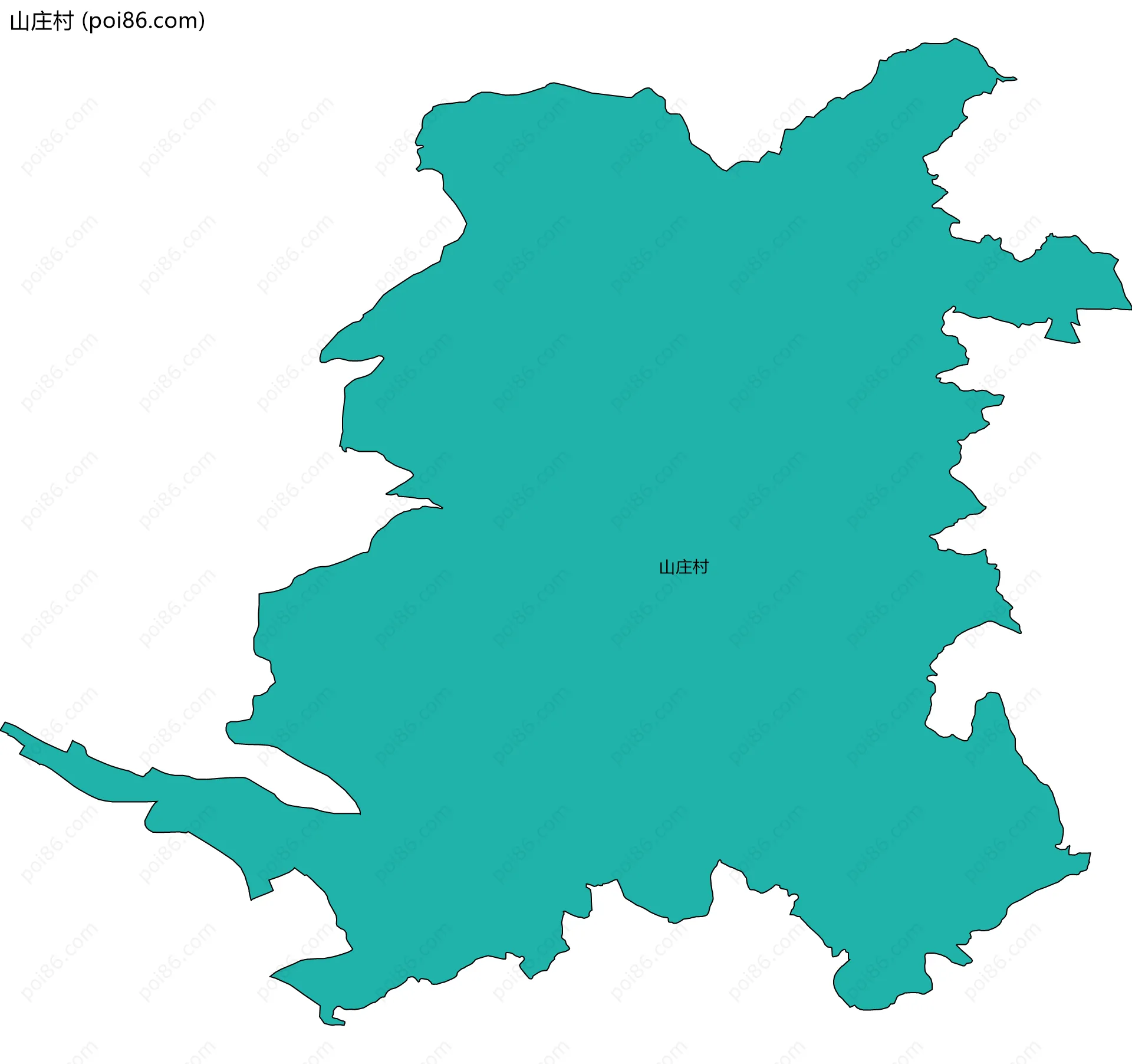 山庄村边界地图