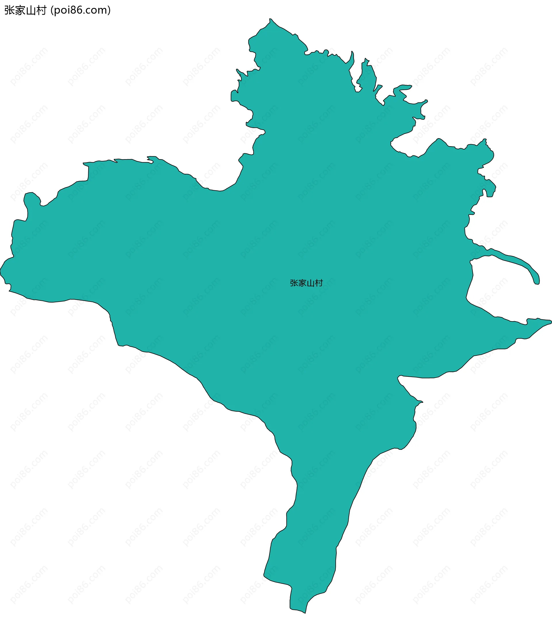 张家山村边界地图