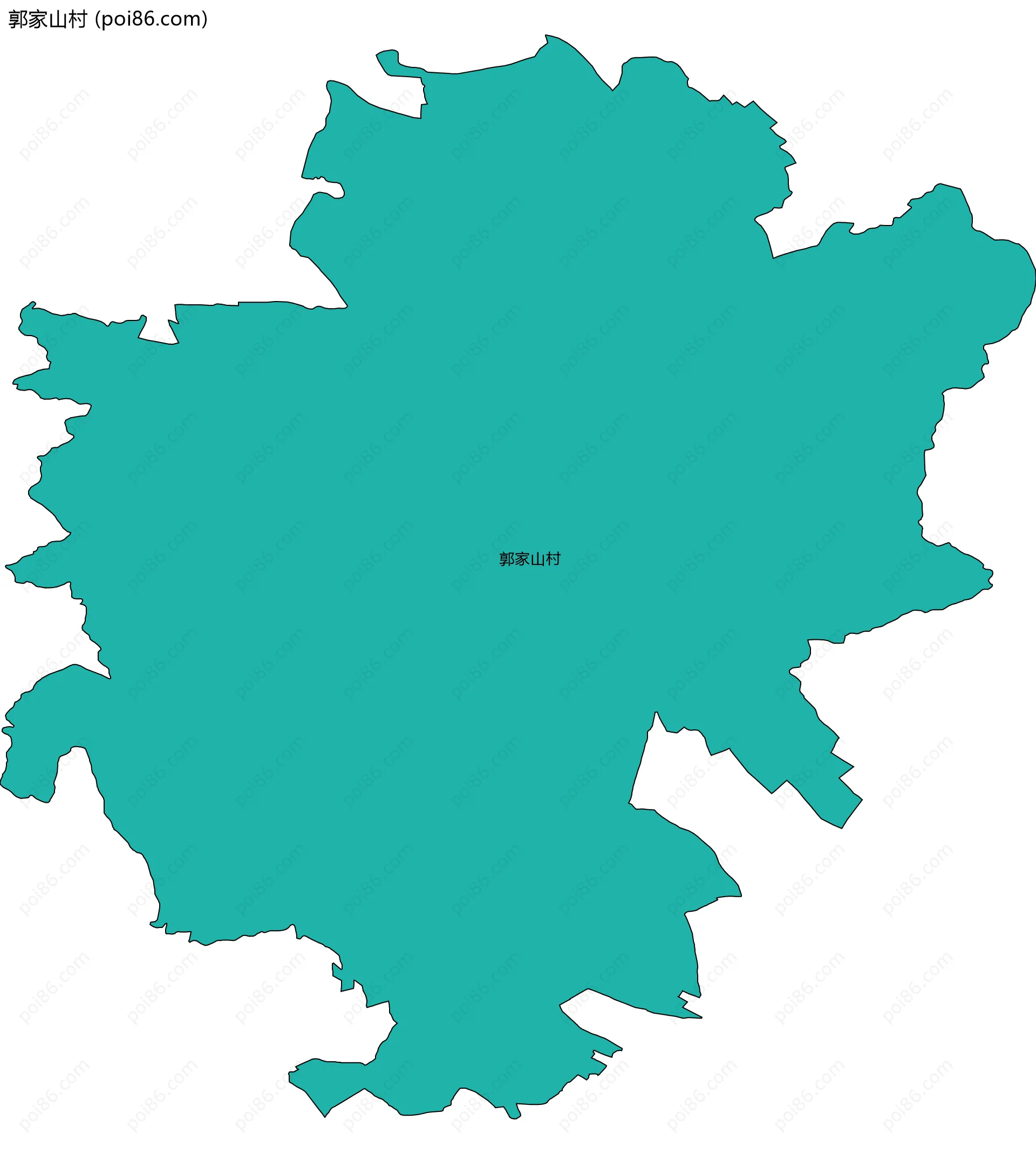 郭家山村边界地图