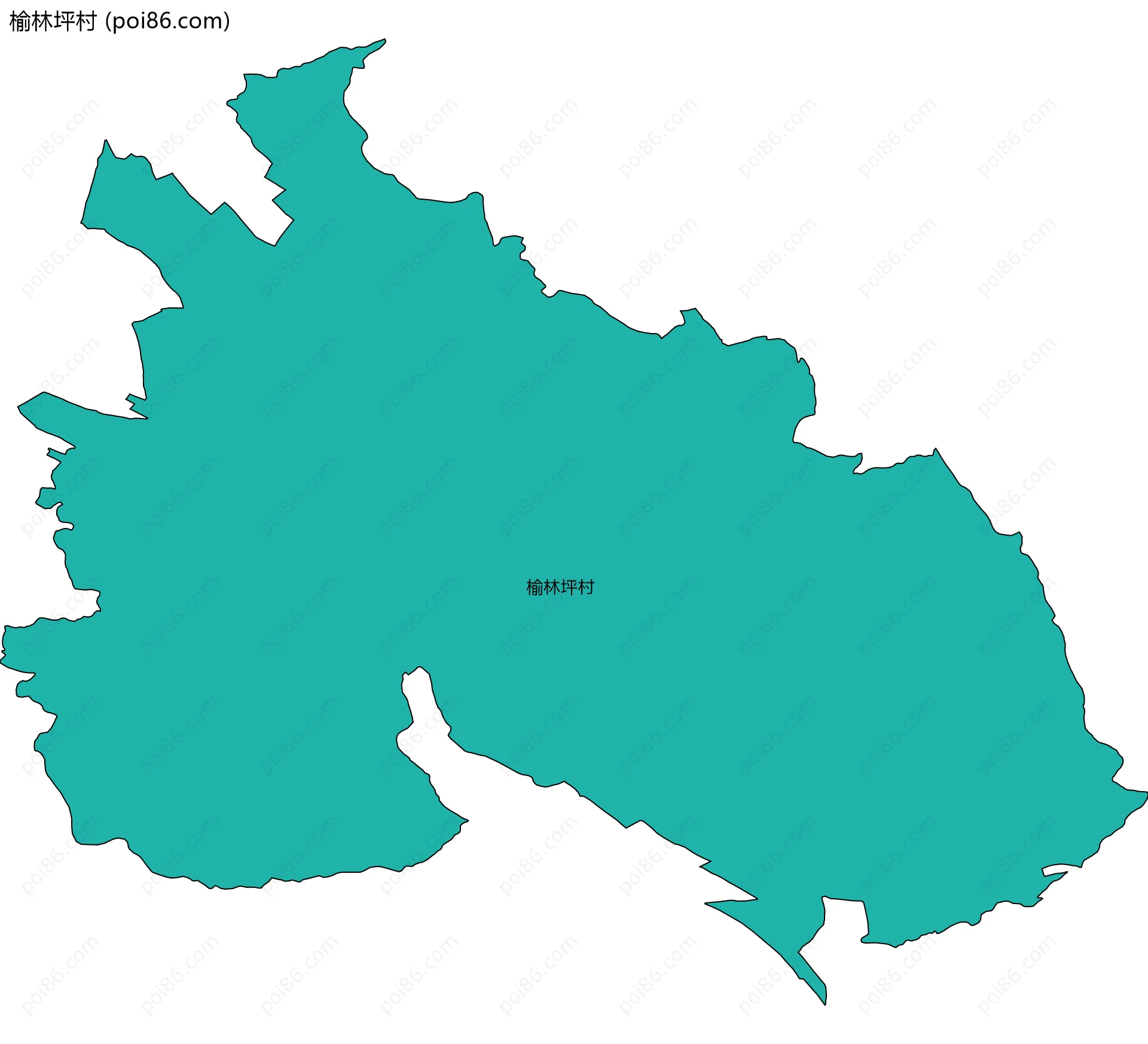 榆林坪村边界地图