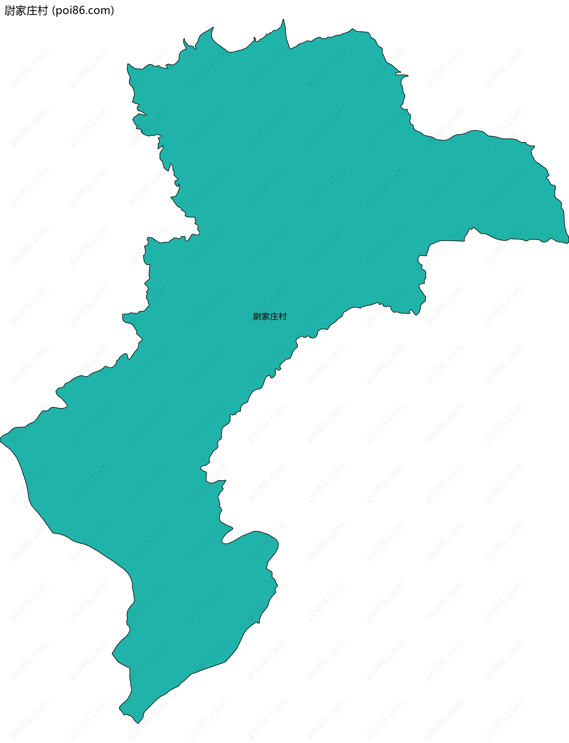 尉家庄村边界地图