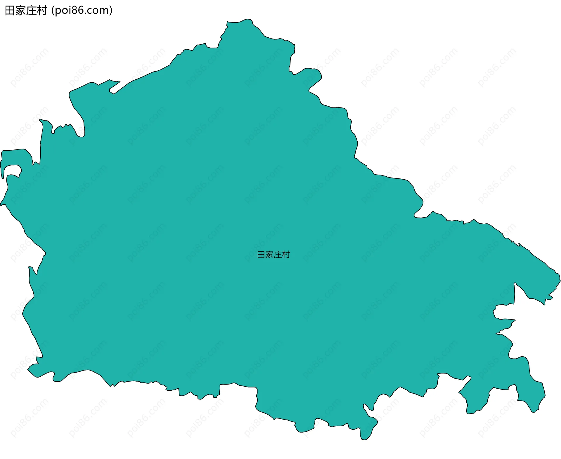 田家庄村边界地图