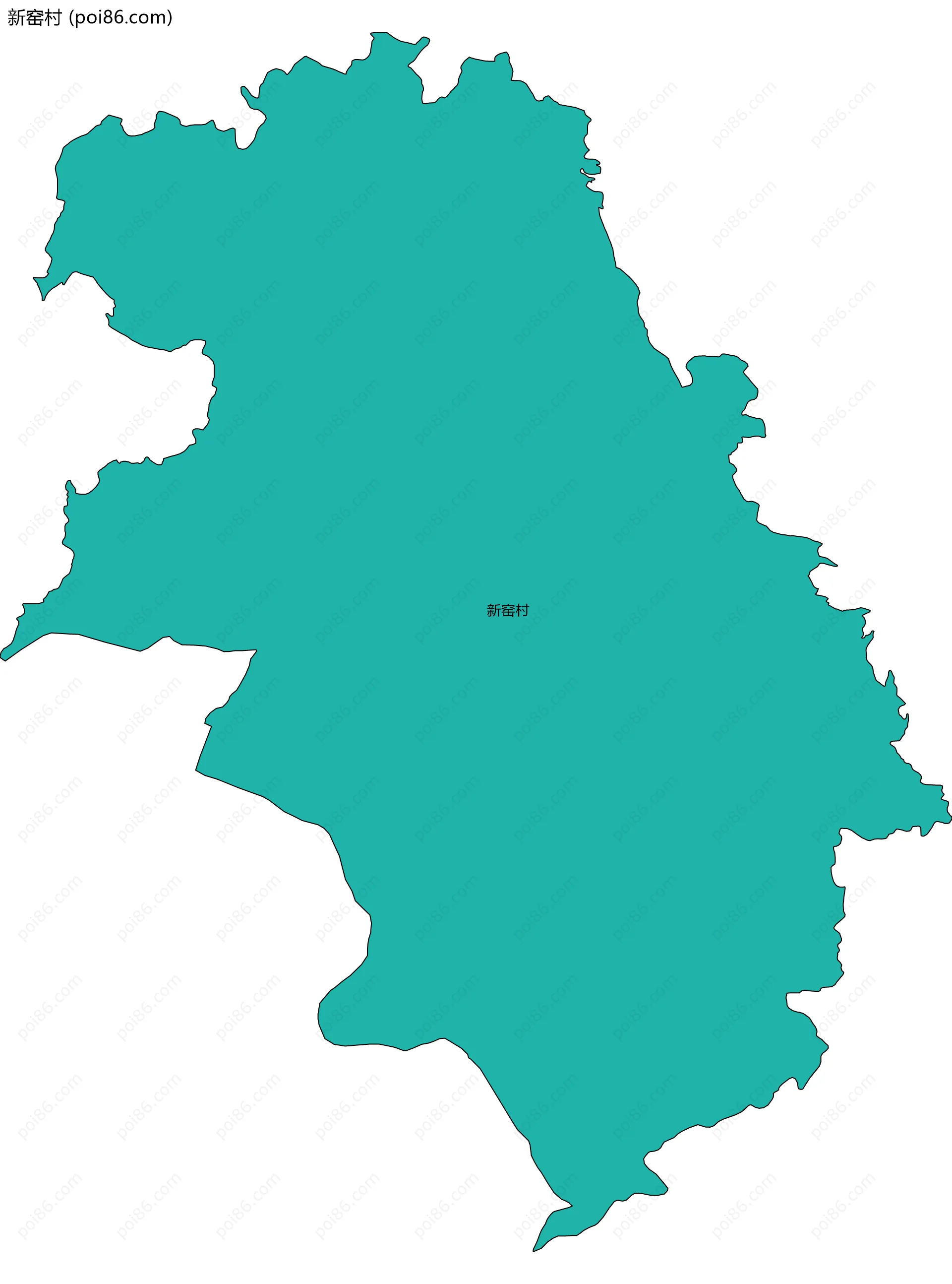 新窑村边界地图