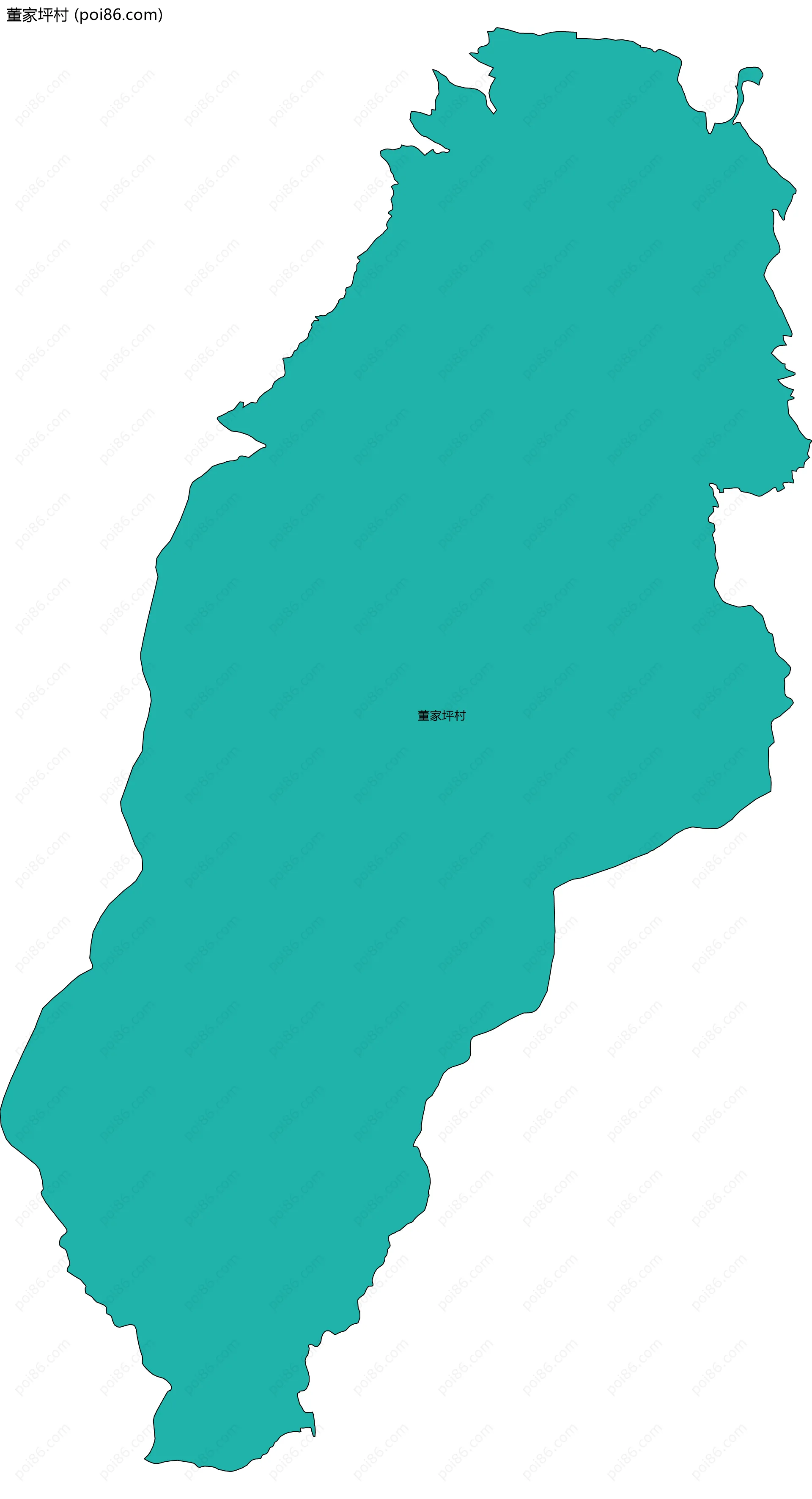 董家坪村边界地图