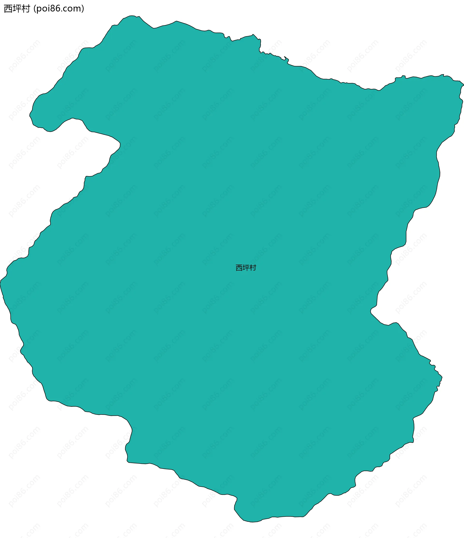 西坪村边界地图