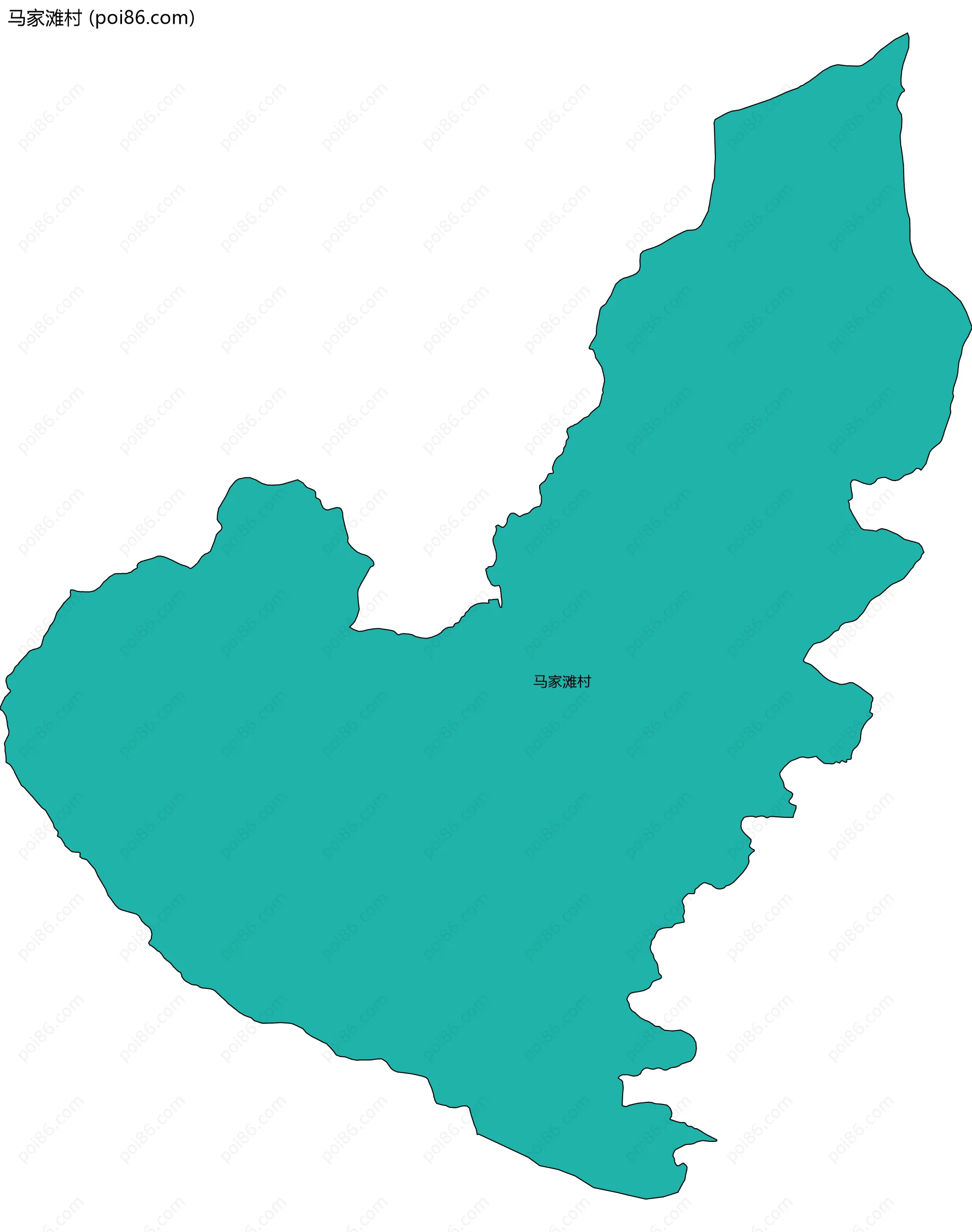 马家滩村边界地图