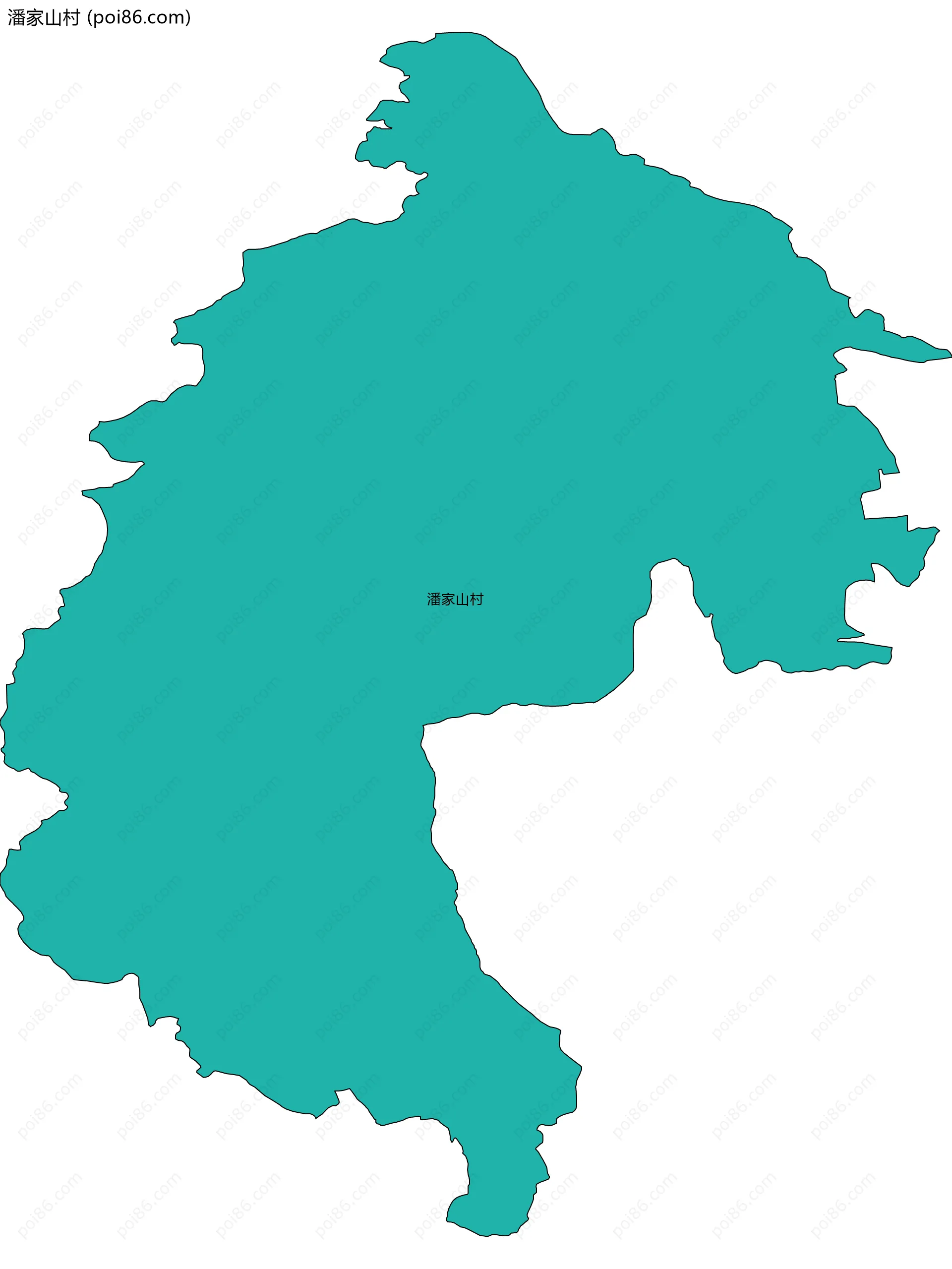 潘家山村边界地图