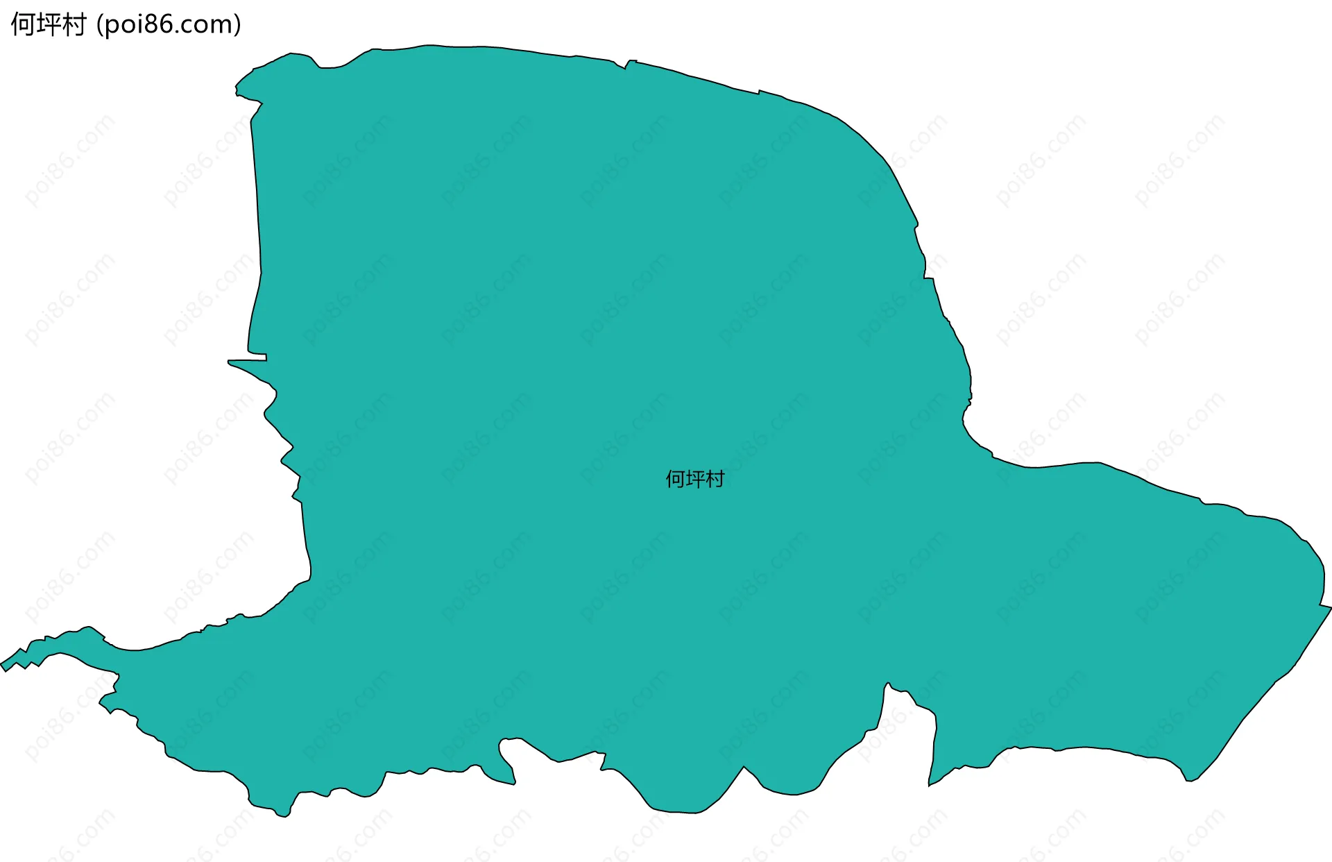 何坪村边界地图