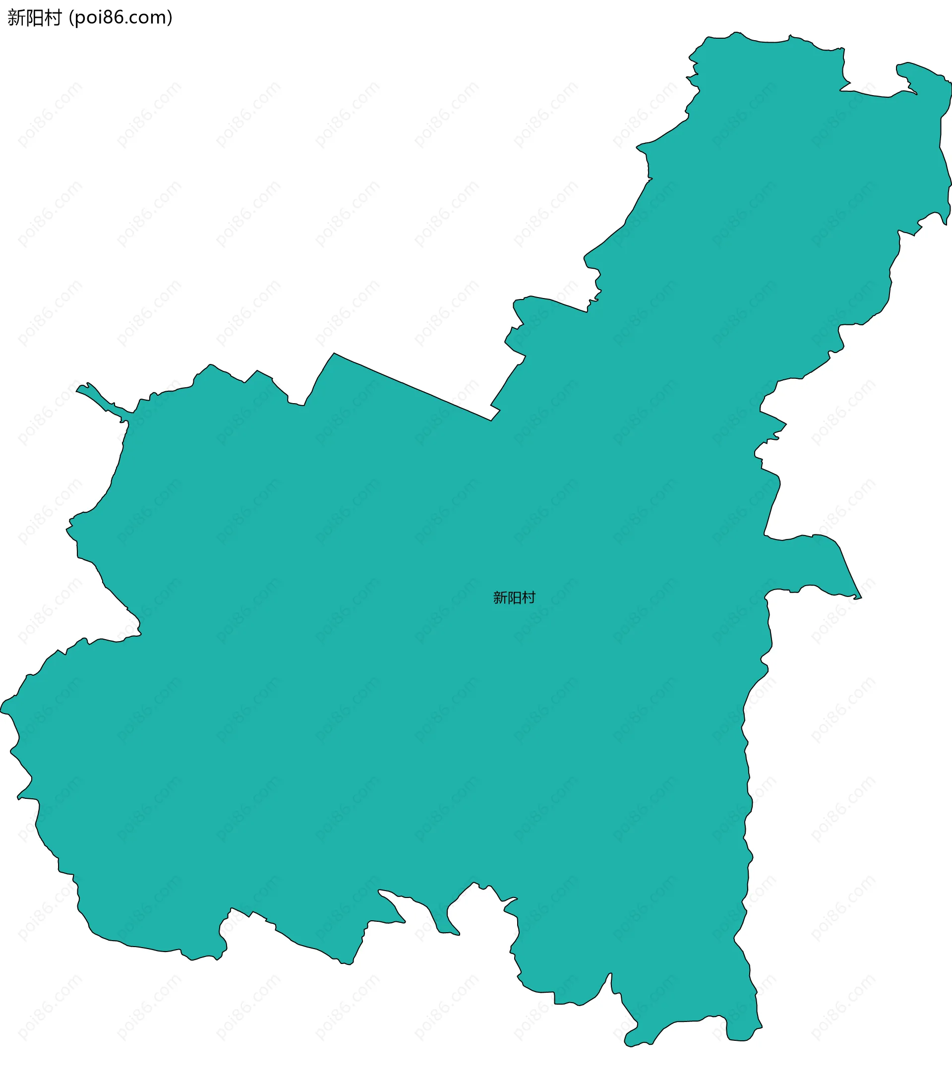 新阳村边界地图