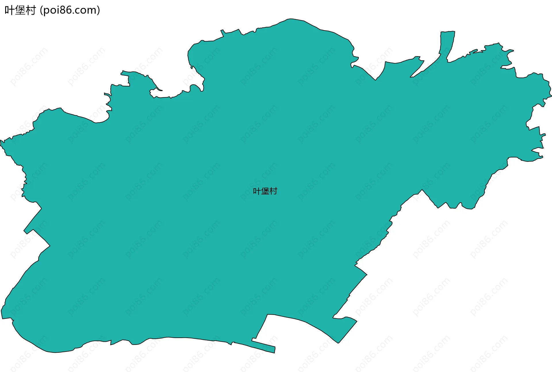 叶堡村边界地图