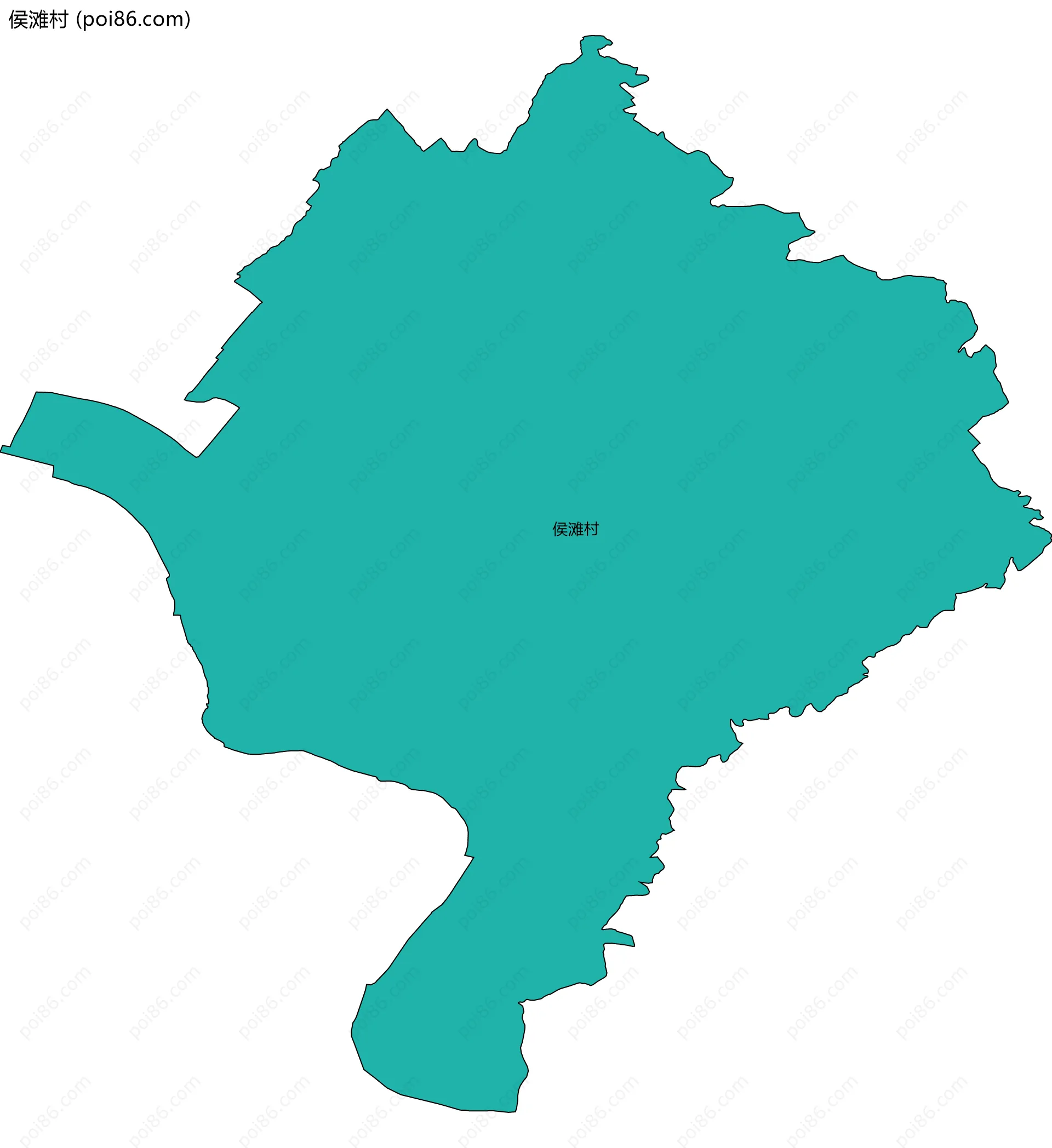 侯滩村边界地图