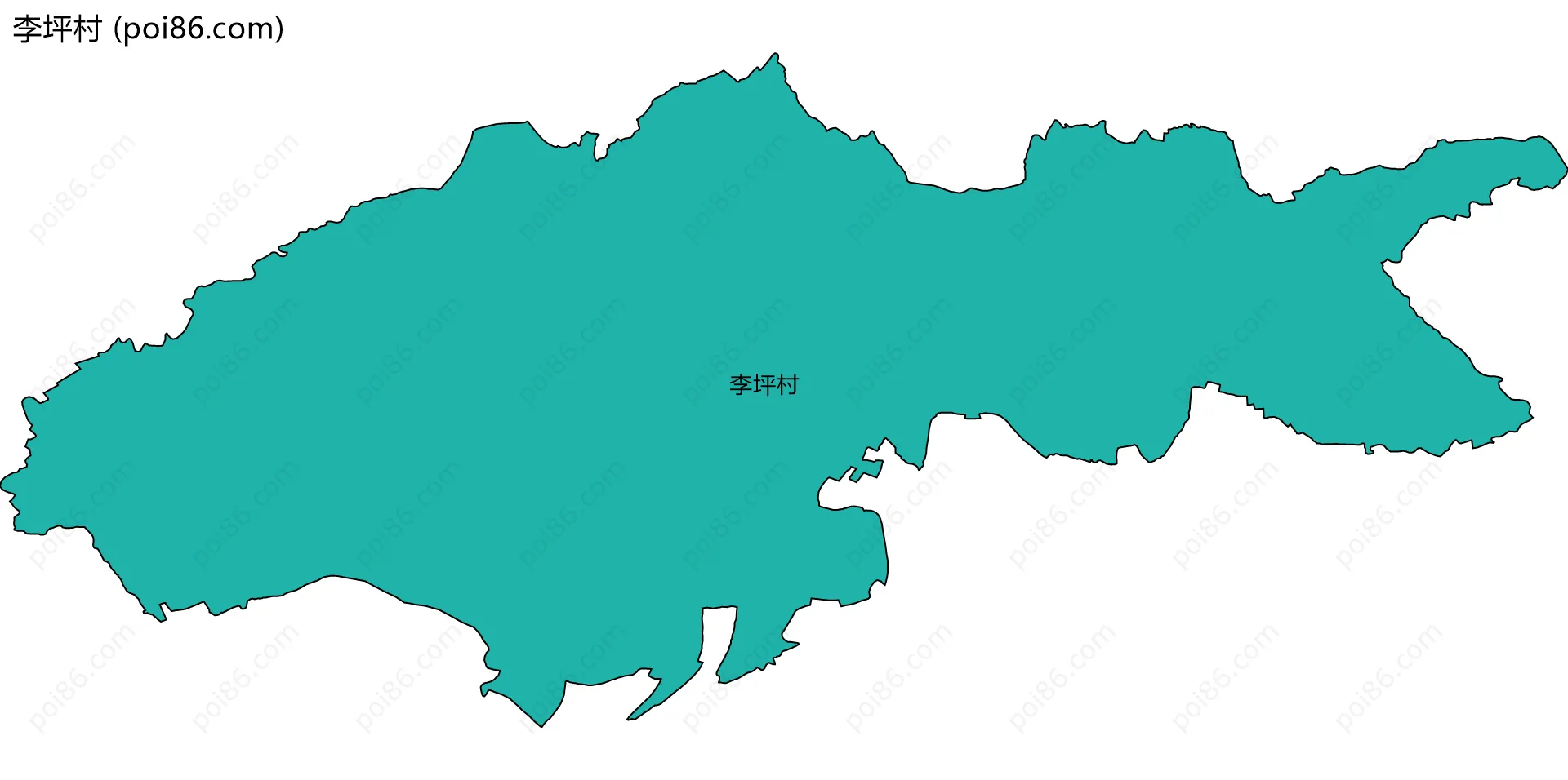 李坪村边界地图