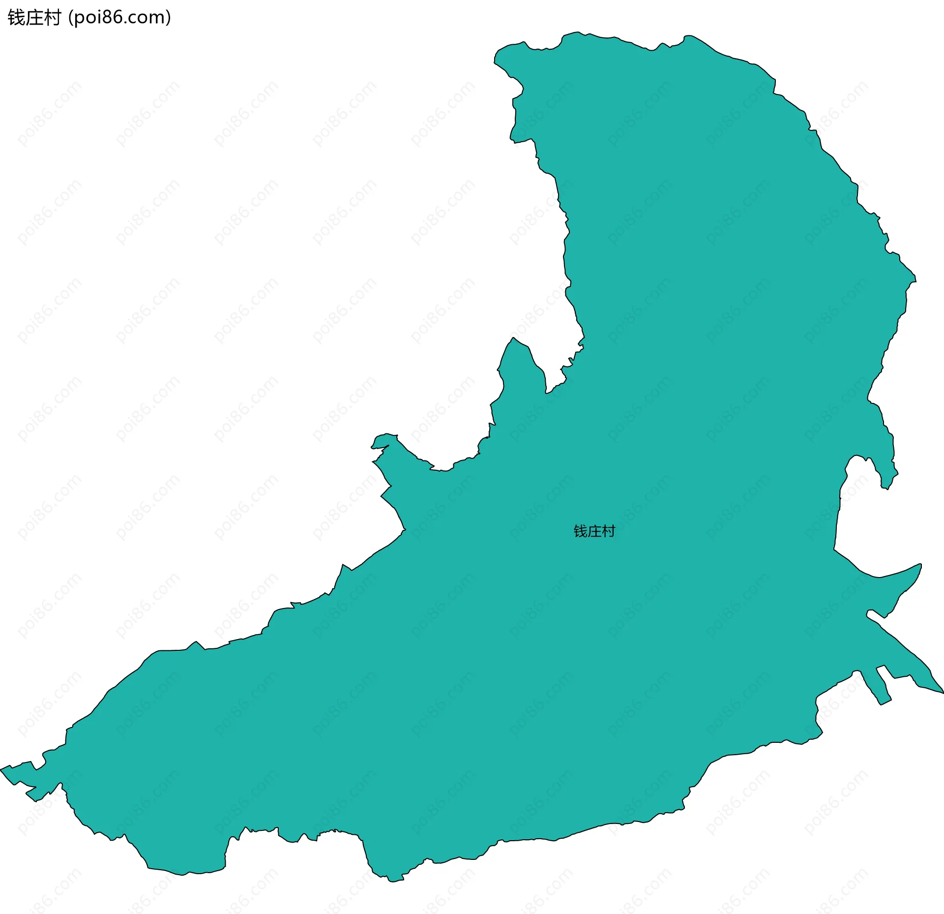 钱庄村边界地图