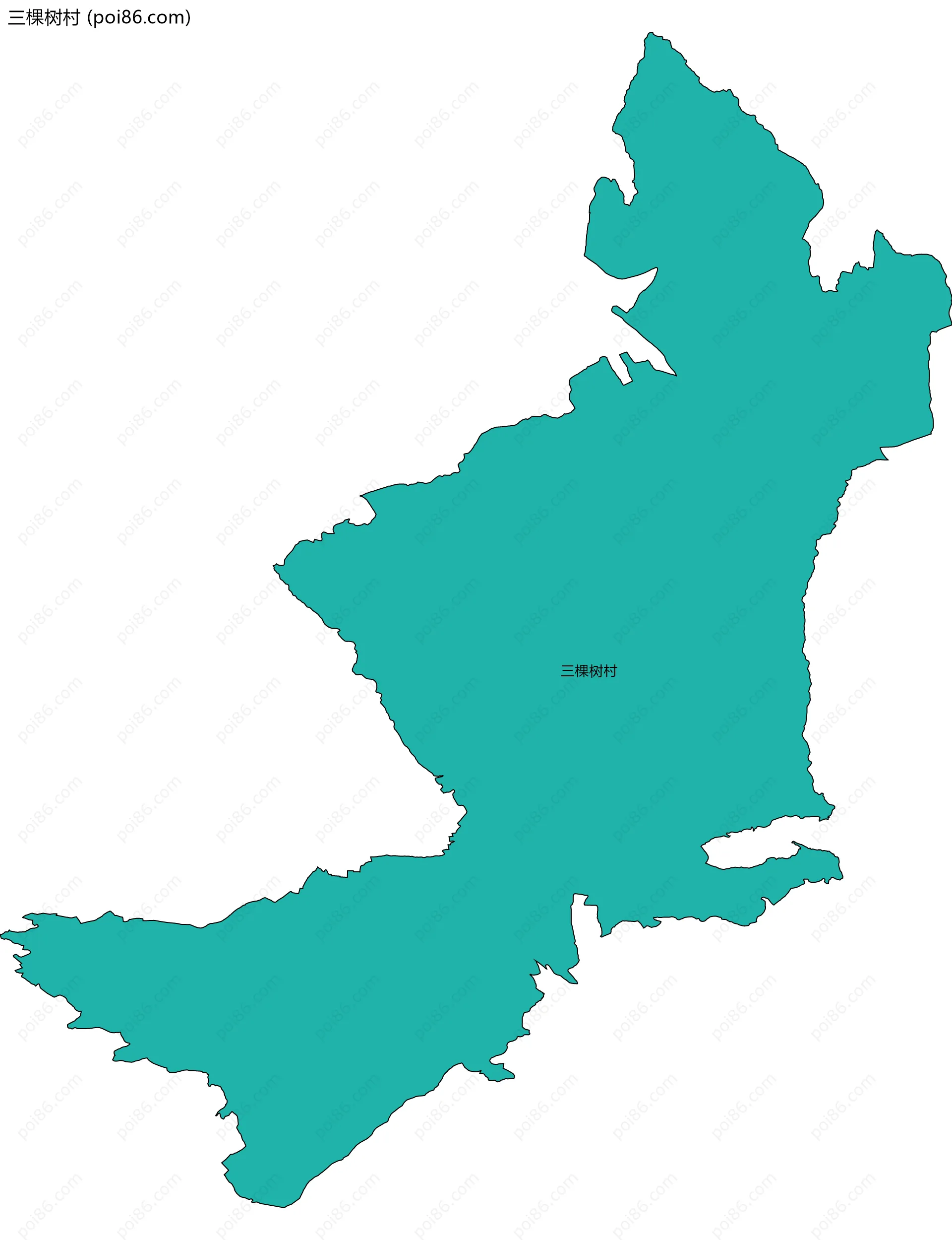 三棵树村边界地图