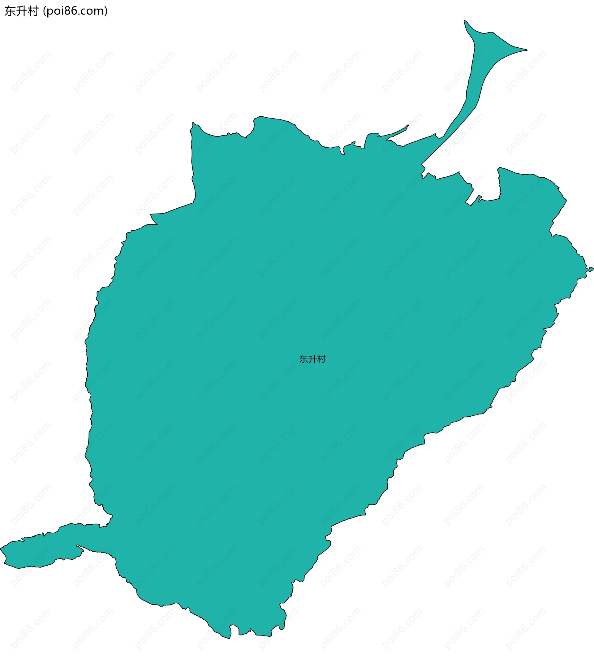 东升村边界地图