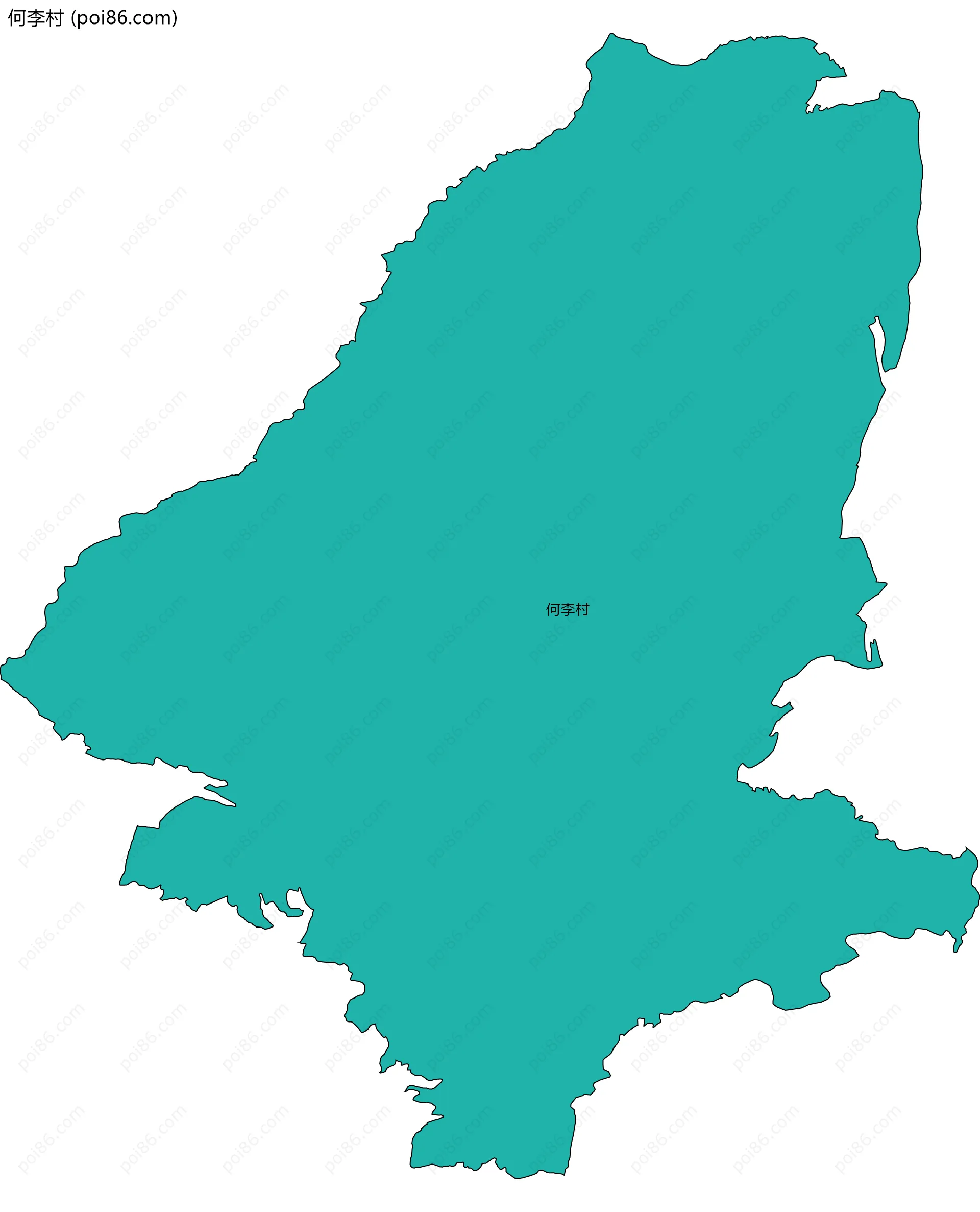 何李村边界地图