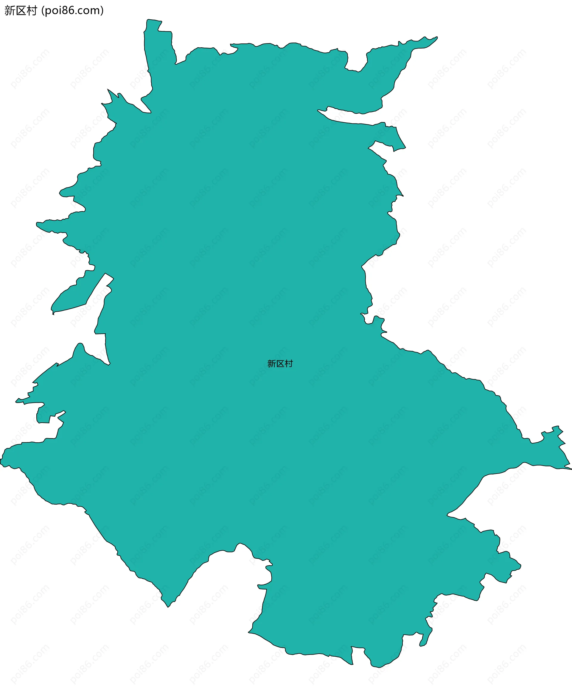 新区村边界地图