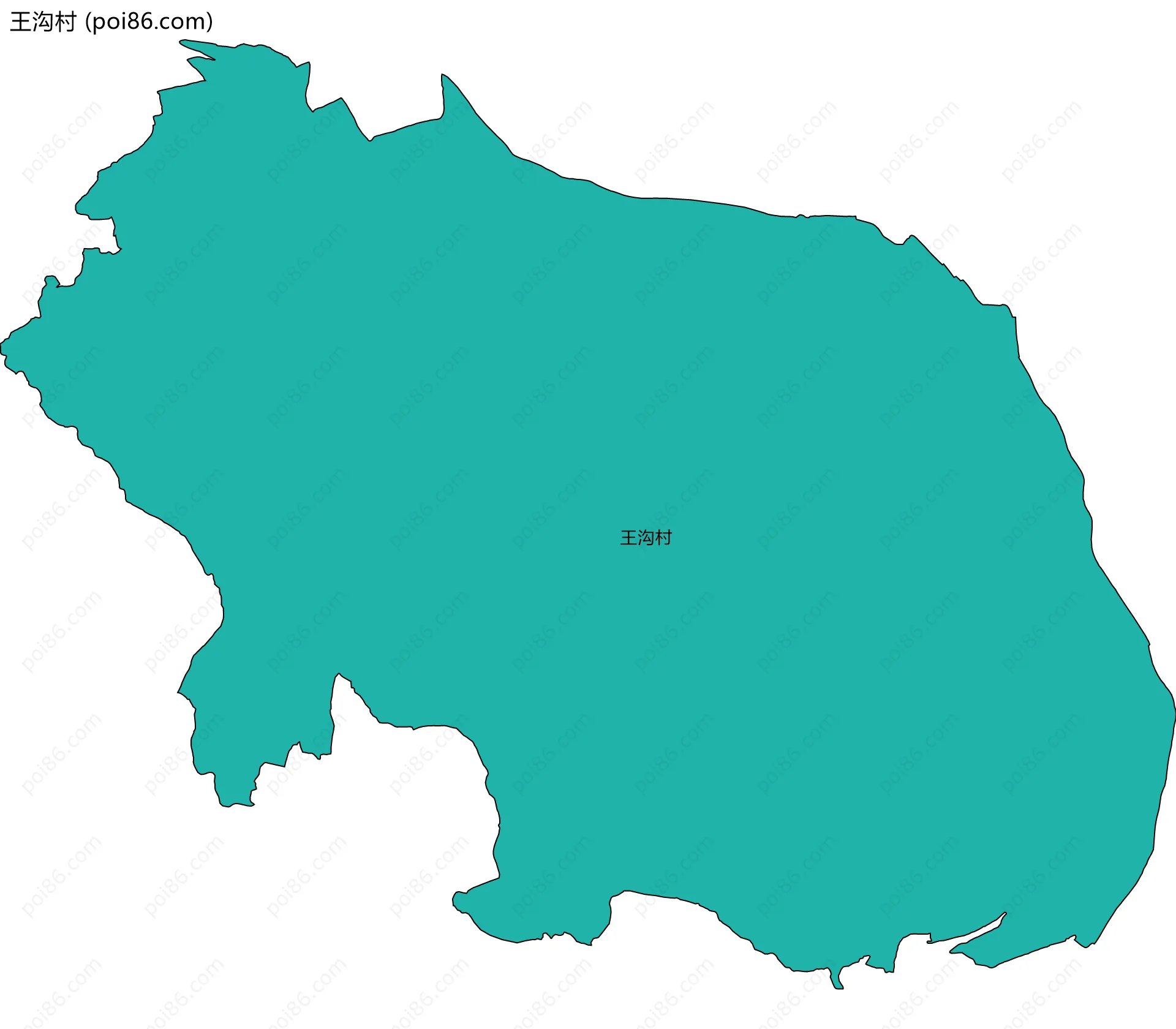 王沟村边界地图