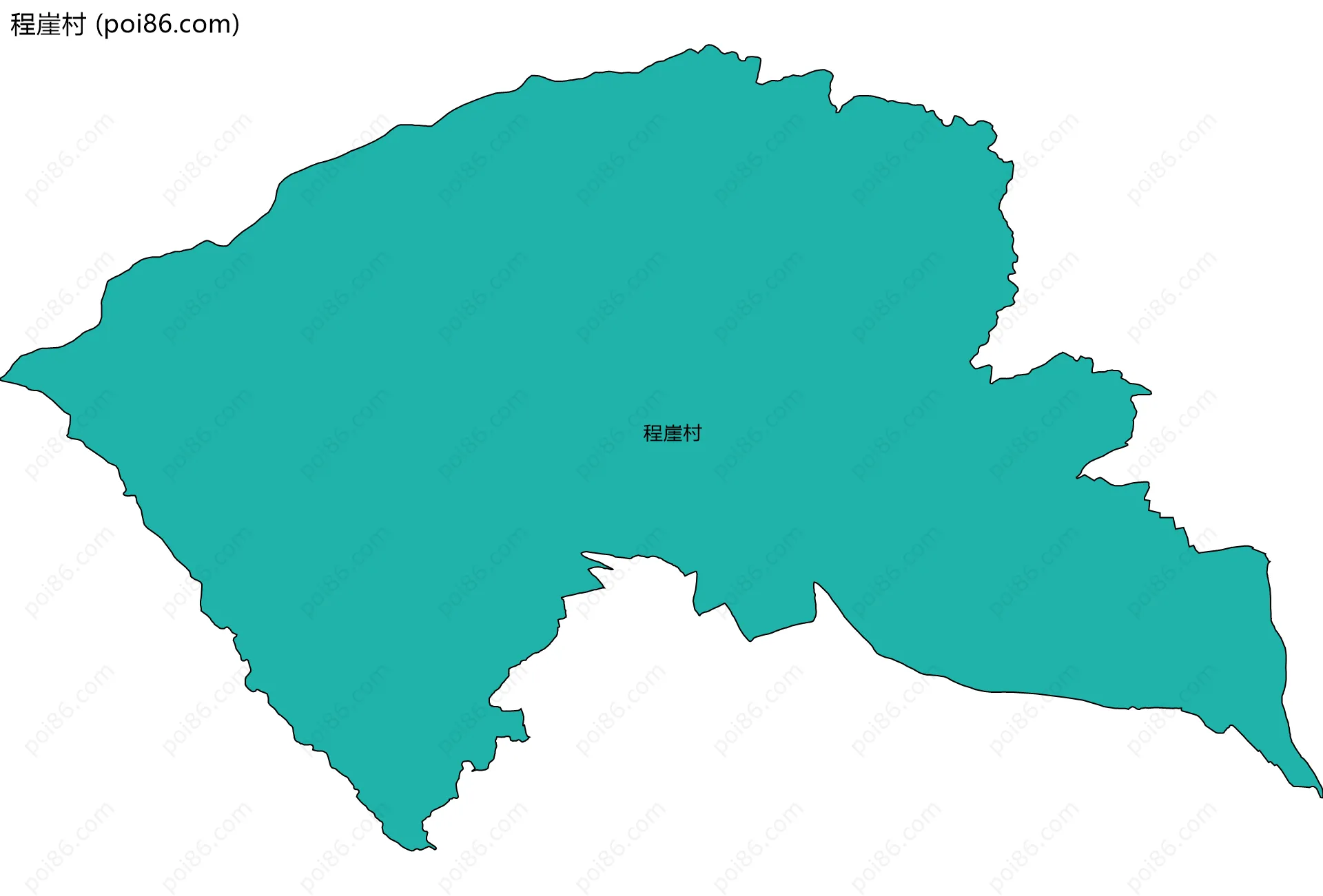 程崖村边界地图
