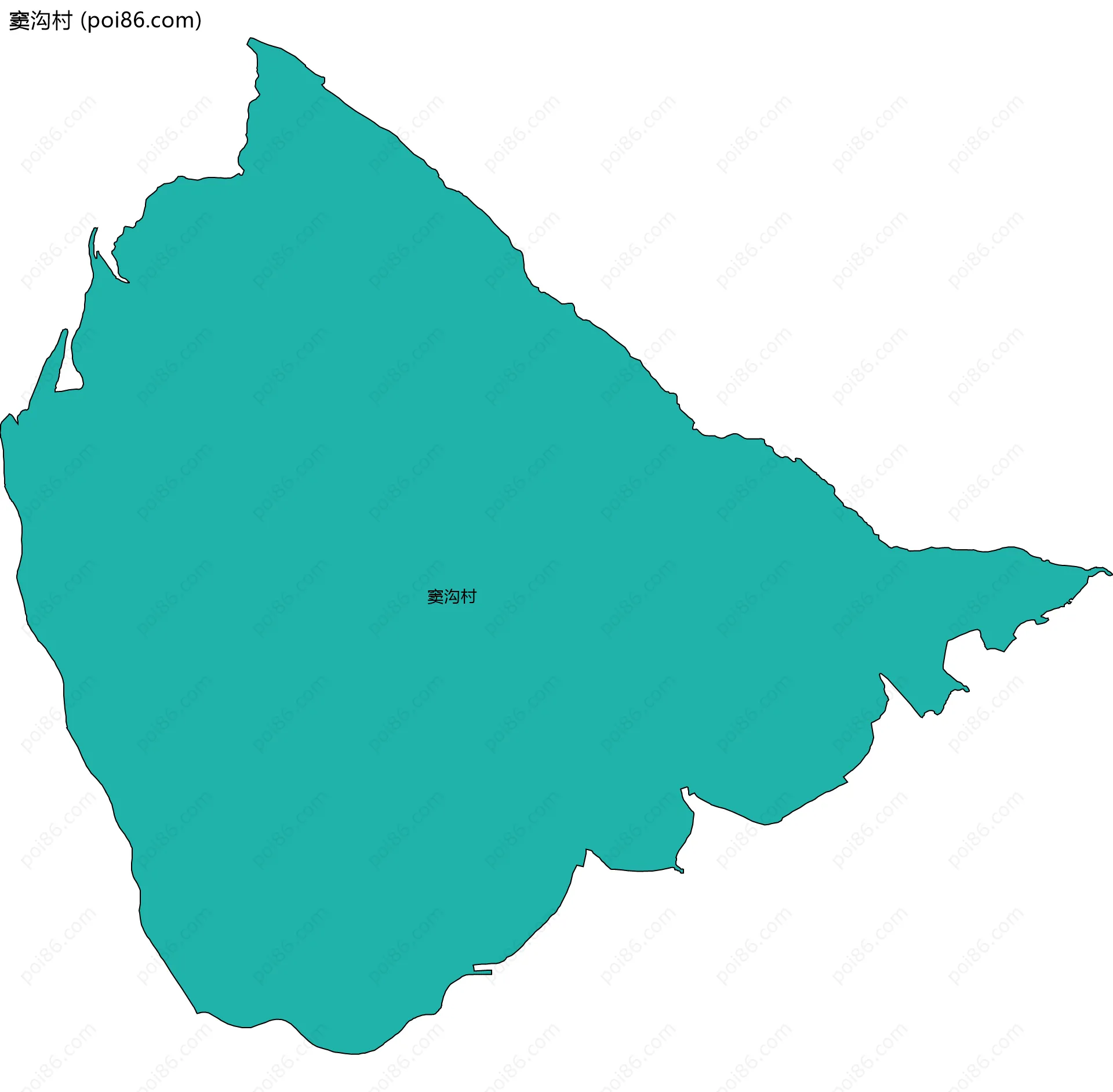 窦沟村边界地图